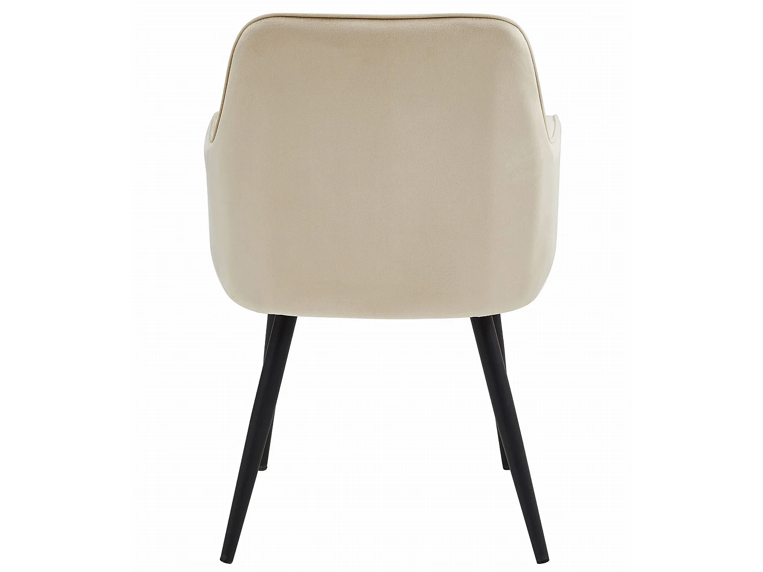 Esszimmerstuhl NANA Samtbezug Metallbeine Beige 54x61x83,5 cm