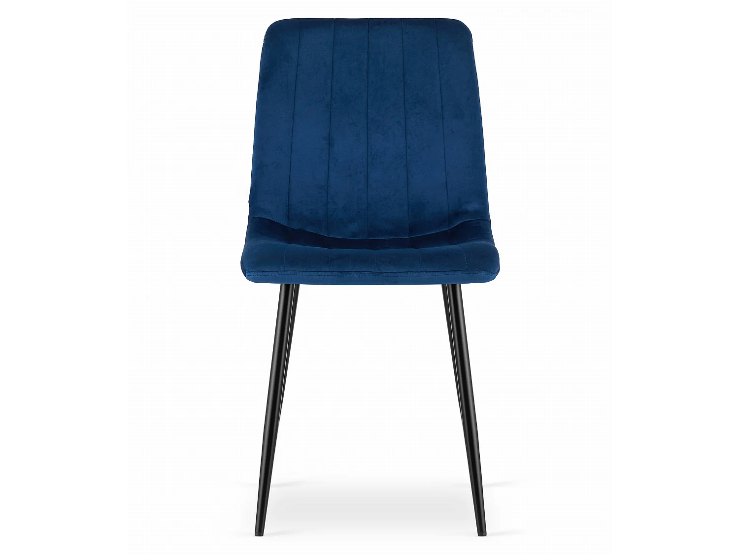 Eetkamerstoel LAVA ergonomisch fluweel donkerblauw 90x43x51 cm