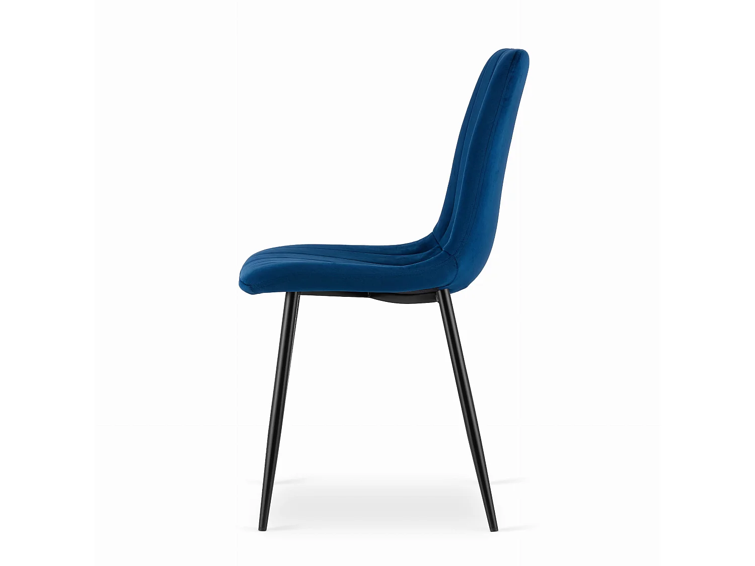 Eetkamerstoel LAVA ergonomisch fluweel donkerblauw 90x43x51 cm