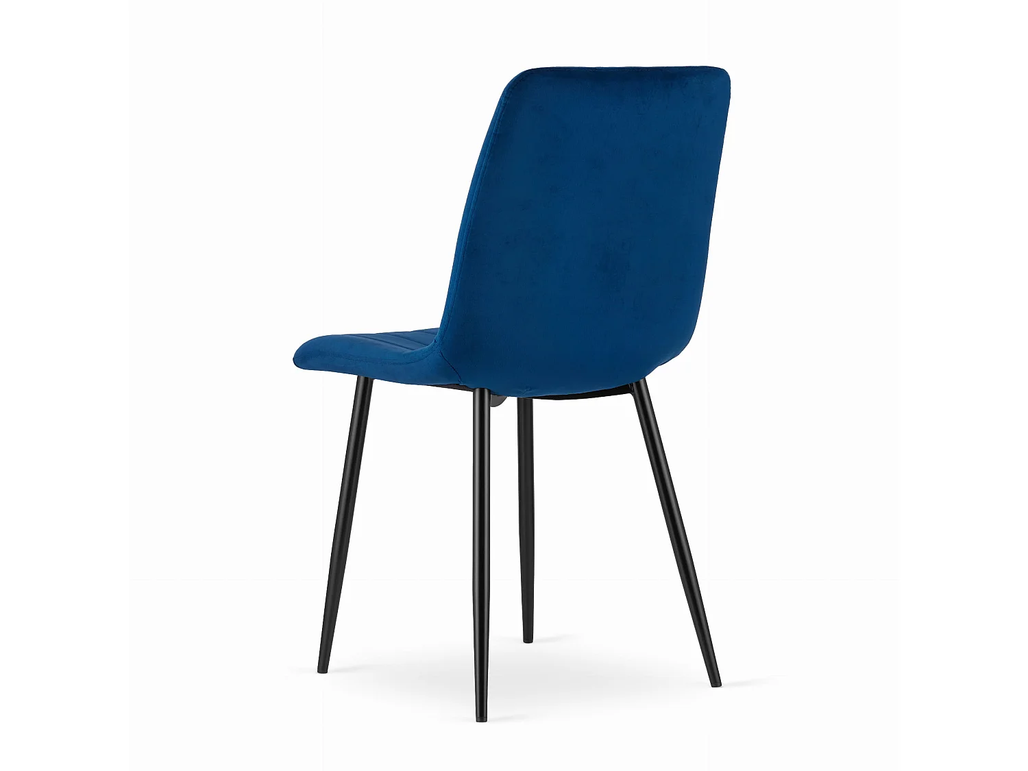 Eetkamerstoel LAVA ergonomisch fluweel donkerblauw 90x43x51 cm