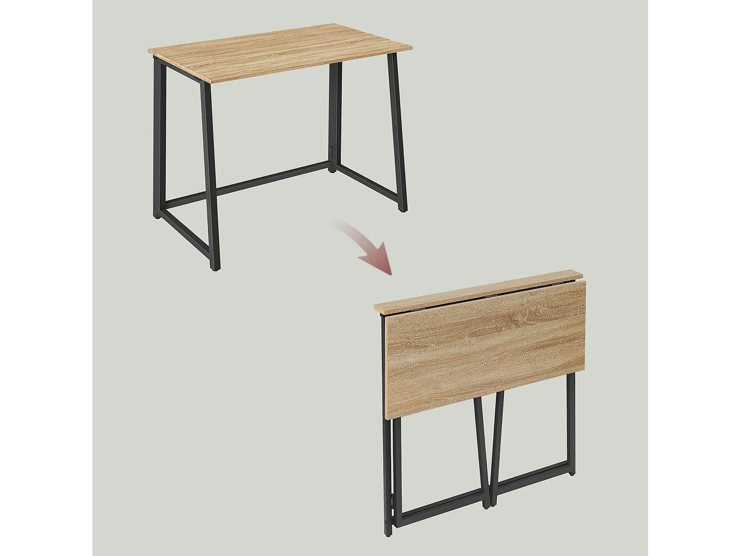 Bureau informatique MAX 1.0 - sonoma / pieds noirs