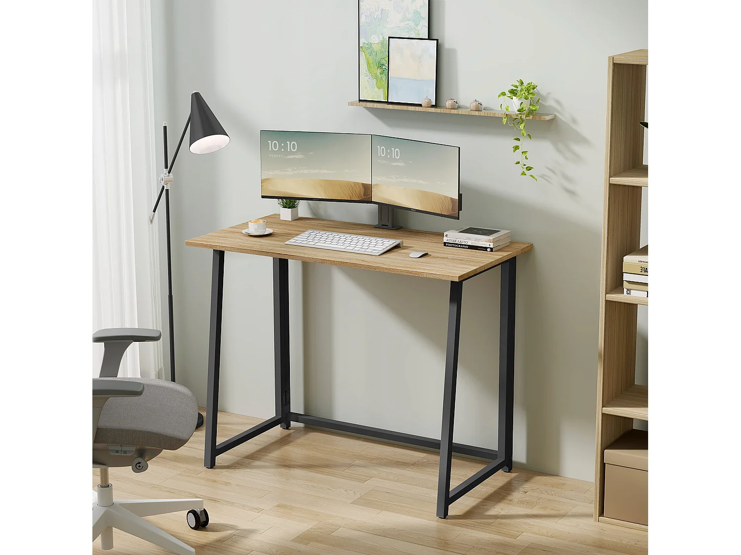 Bureau informatique MAX 1.0 - sonoma / pieds noirs