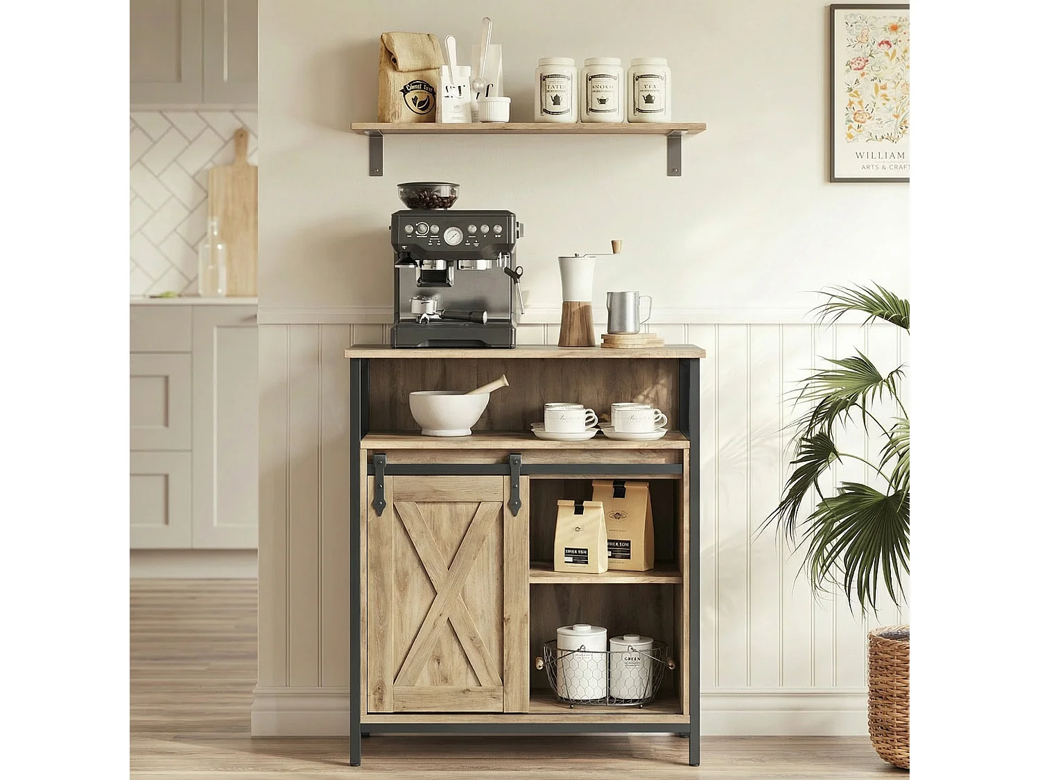 Buffet TV à portes coulissantes loft bois chêne artisan noir 70x30x80 cm