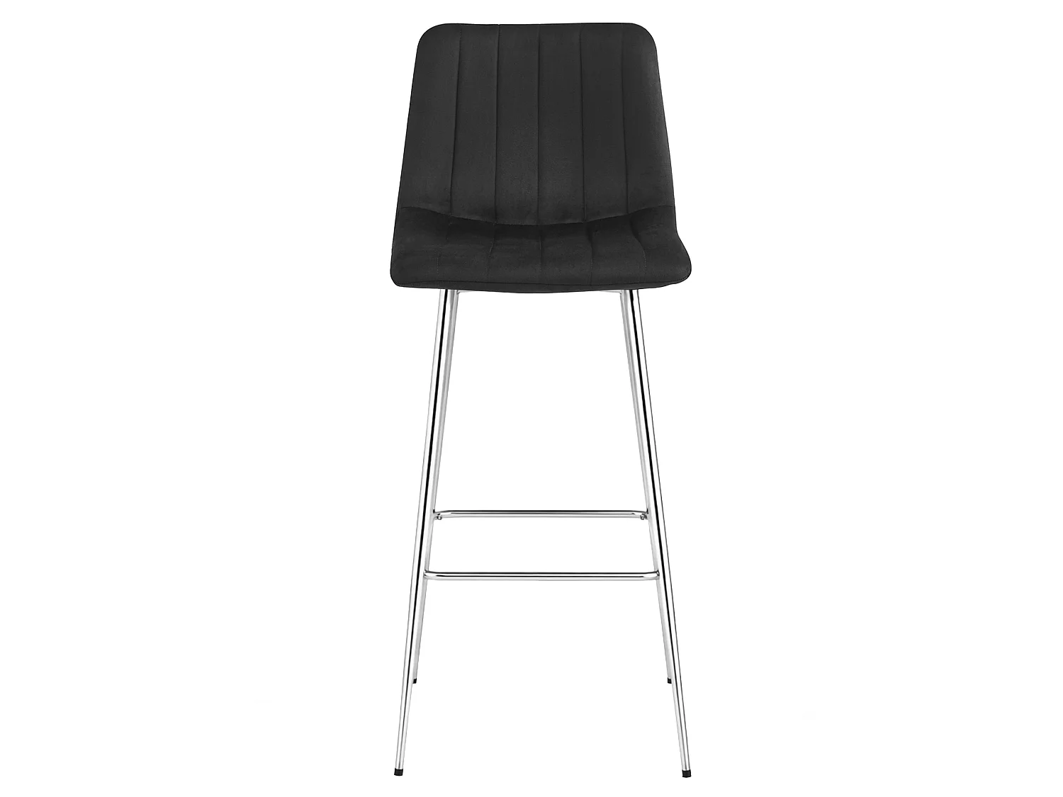 Barstoel met rugleuning fluweel zwart 43x49x102 cm