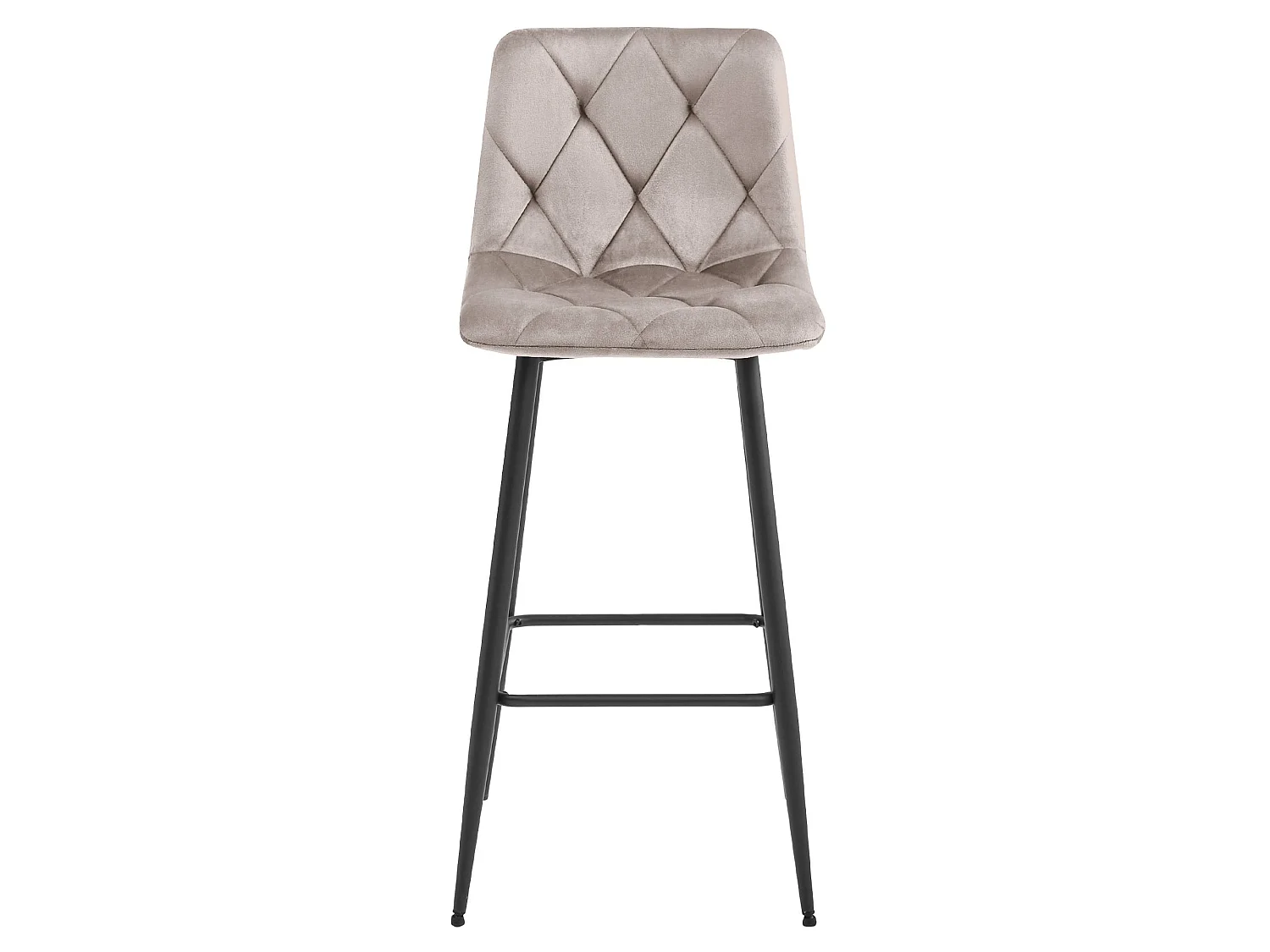 Barhocker NADO mit Fußstütze Samt Dunkelbeige Schwarz 104x43,5x49 cm 3 St.