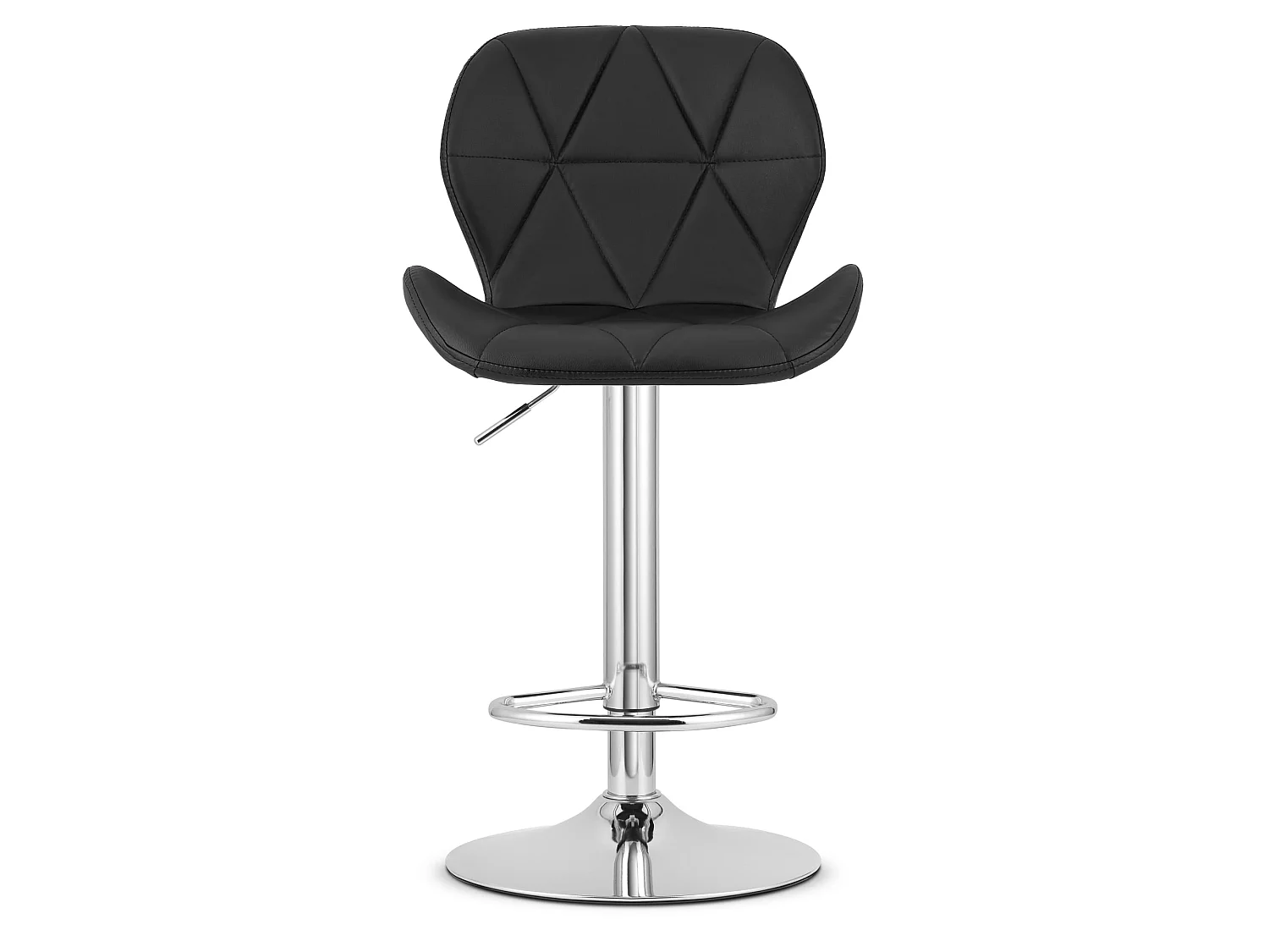 WEST barkruk van kunstleer zwart 90-111 cm