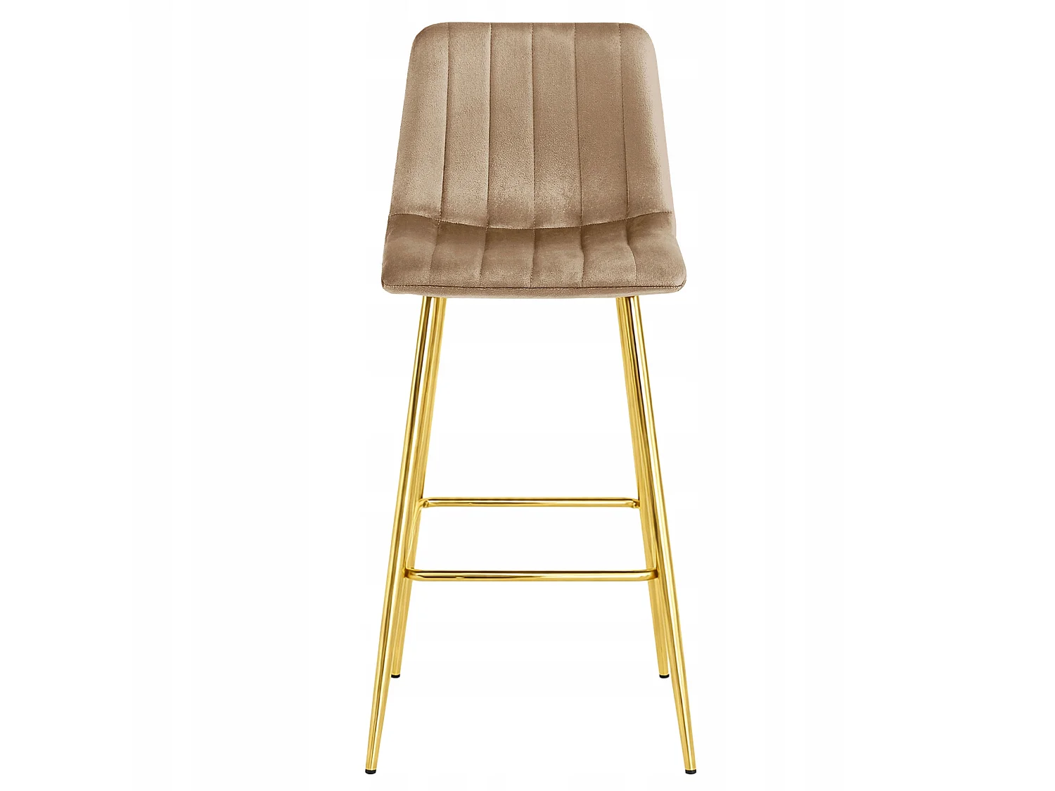 Barhocker mit Rückenlehne Samt Braun Gold 102x43x49 cm