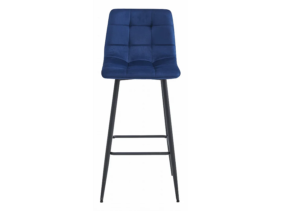 Tabouret de bar ARCETO élégant en velours bleu marine noir 2 pcs 104 cm