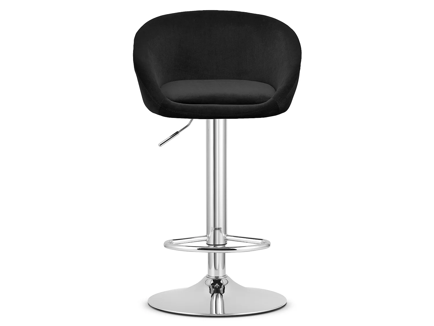 Eetkruk draaibaar verstelbaar fluweel zwart 53x46x81-103 cm