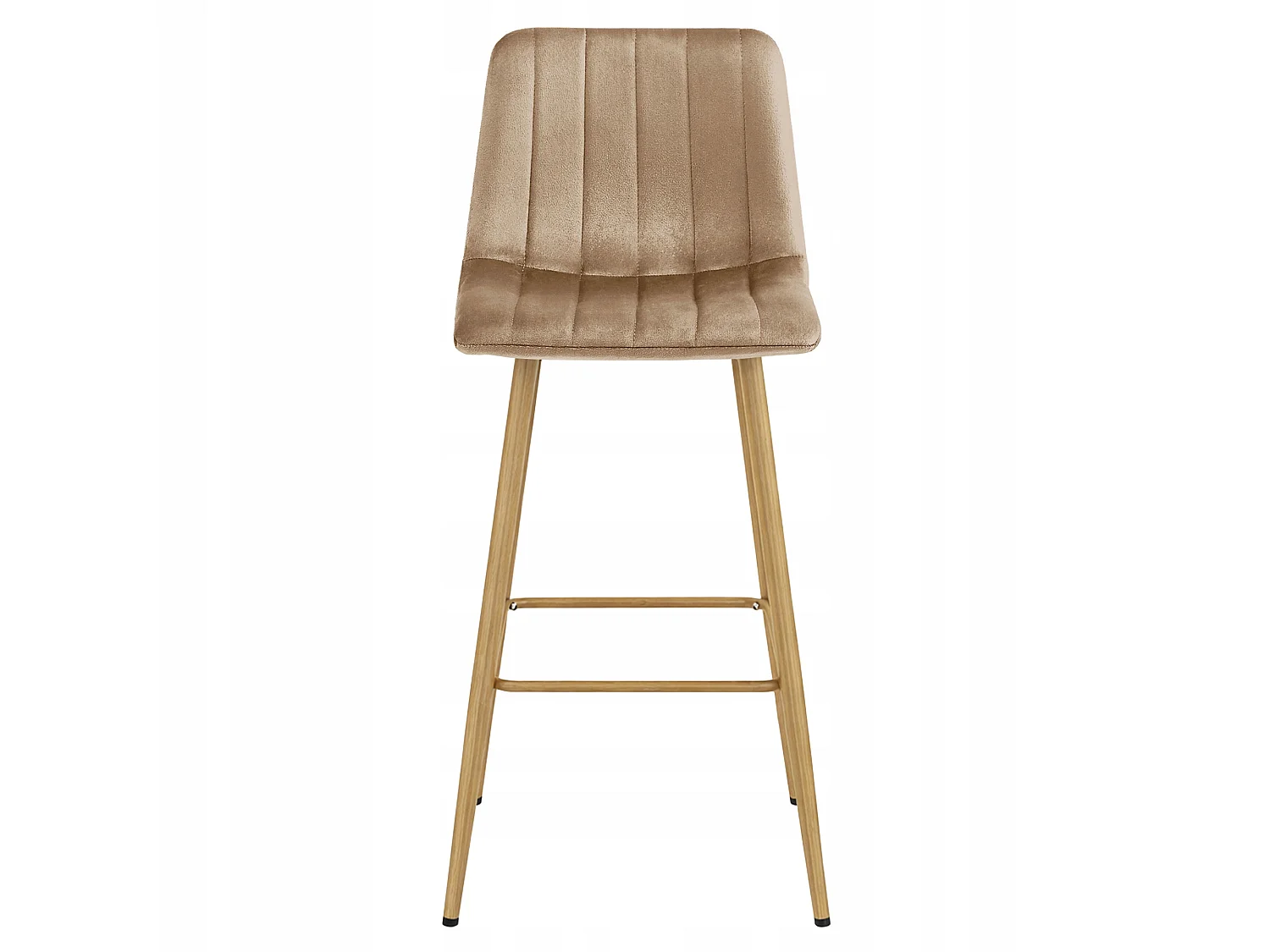 Barhocker mit Rückenlehne Samt braun Eiche 102x43x49 cm