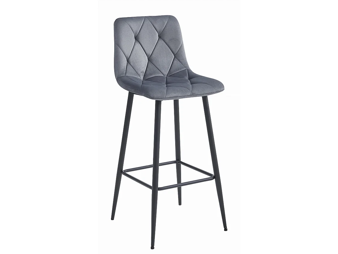Barstoel NADO ergonomisch fluweel donkergrijs 3 st. 104 cm
