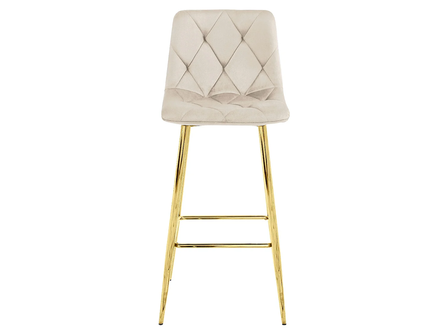 NADO barkruk fluweel beige gouden poten 102x43,5x49 cm