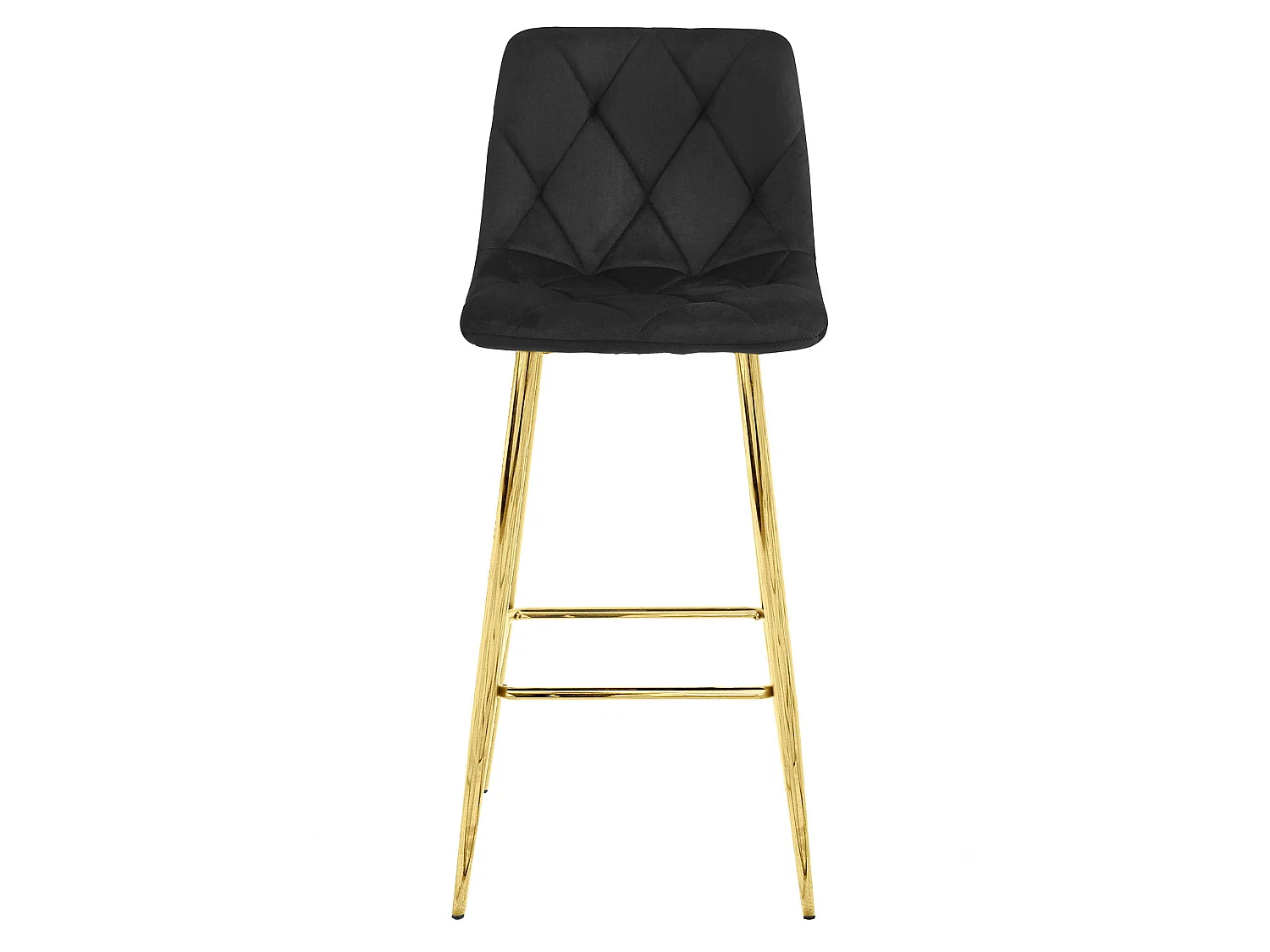 NADO barkruk fluweel zwart gouden poten 3x 102x43,5x49 cm