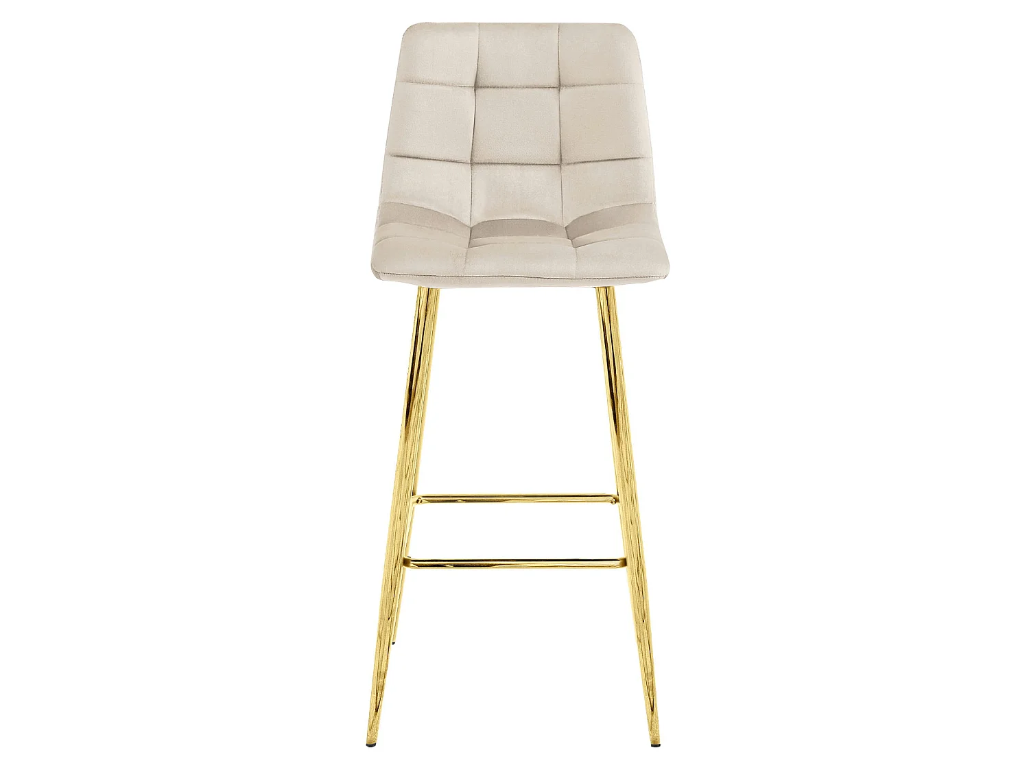 ARCETO barkruk met rugleuning, fluweel, beige, 102 cm
