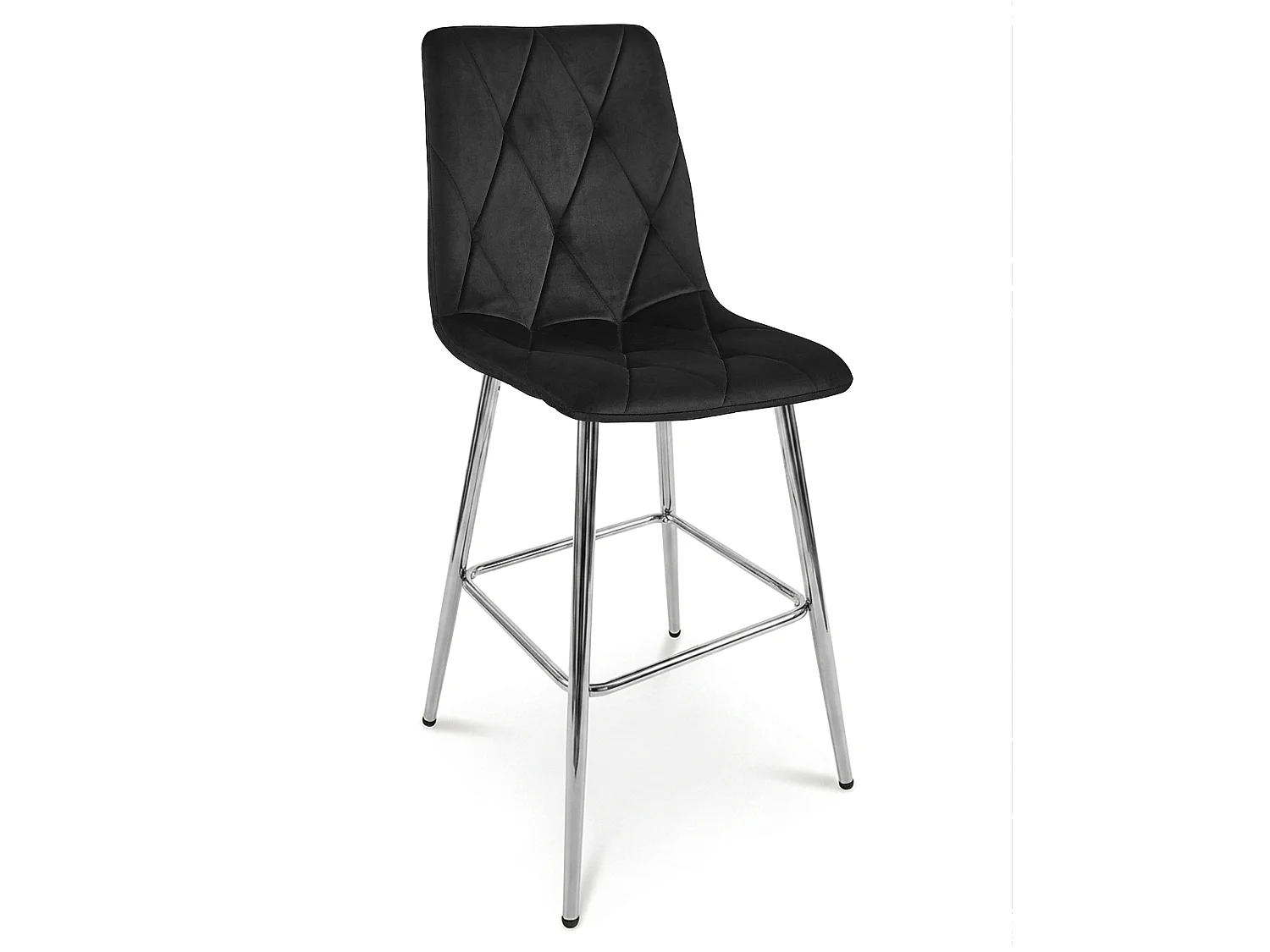 LIBRA barkruk met rugleuning fluweel zwart 112x52x56 cm
