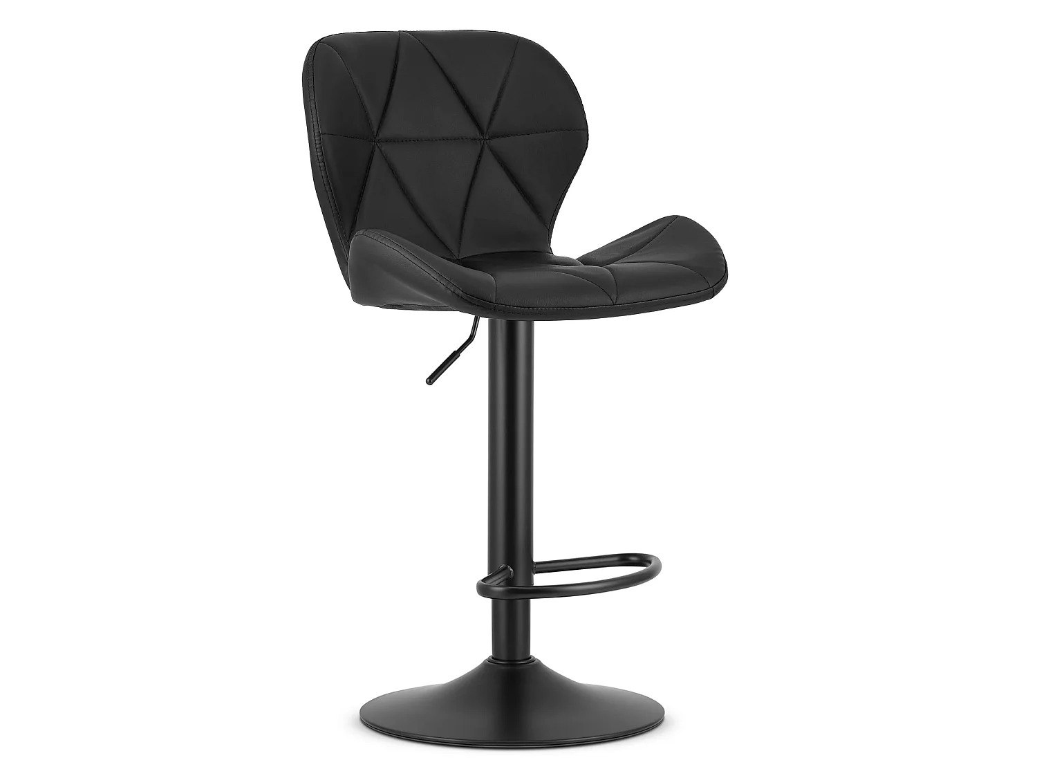 WEST barkruk van kunstleer zwart 2x 46x48,5x90-111 cm