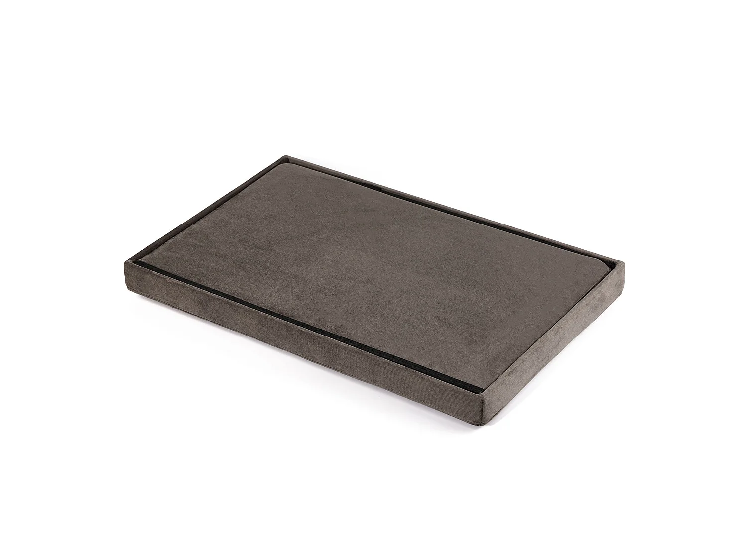 Pouf pliable coffre velours marron 60x38x38 cm XL