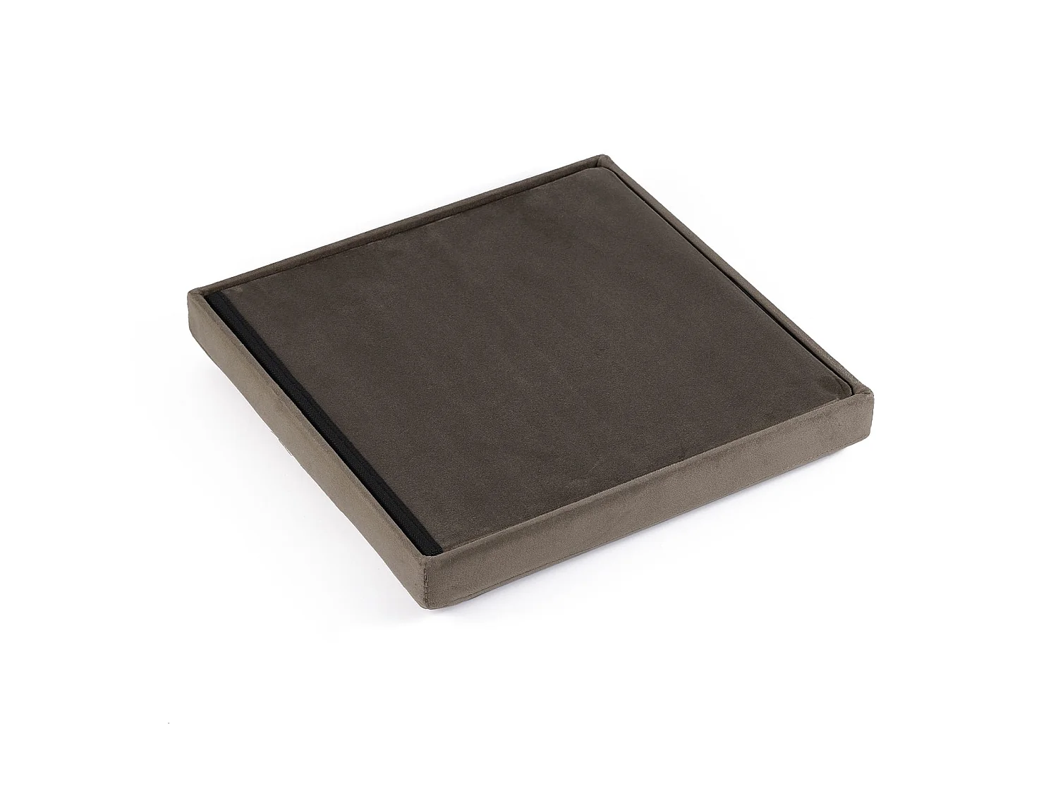 Opvouwbare poef met opbergruimte fluweel bruin 38x38x38 cm