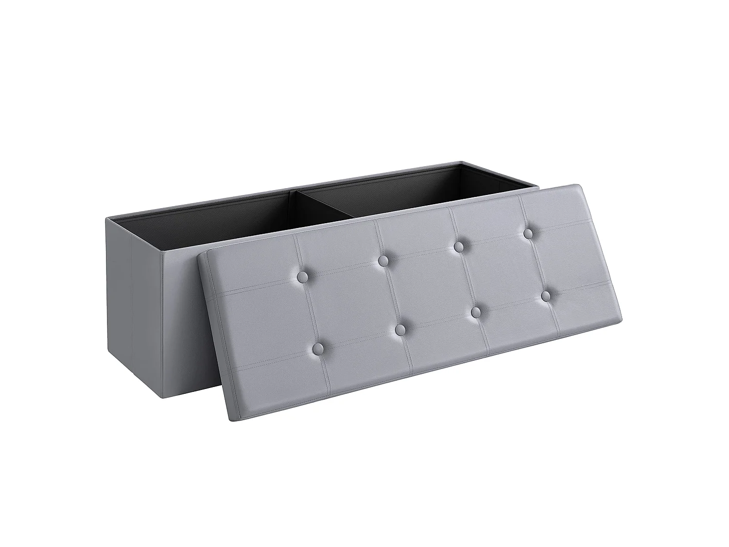Puf opbergkist MDF lichtgrijs 107x33,5x33,5 cm LSF70GYV1