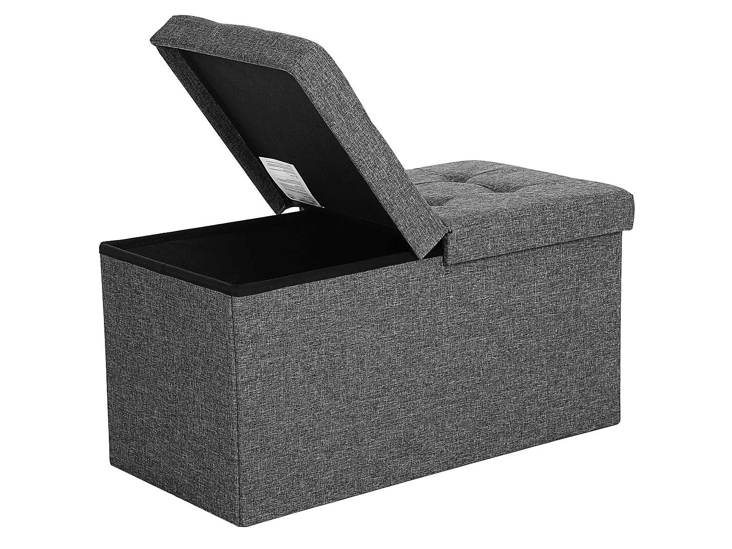 Opbergpoef MDF donkergrijs 76x38x38 cm LSF46GYZ
