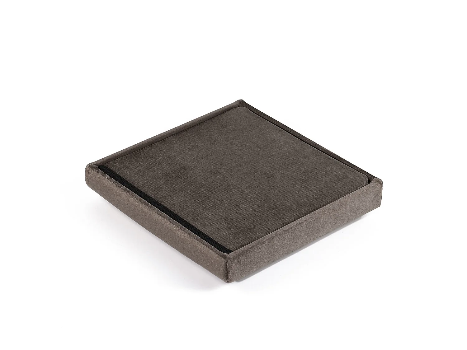 Opvouwbare poef met opbergruimte fluweel bruin 30x30x30 cm
