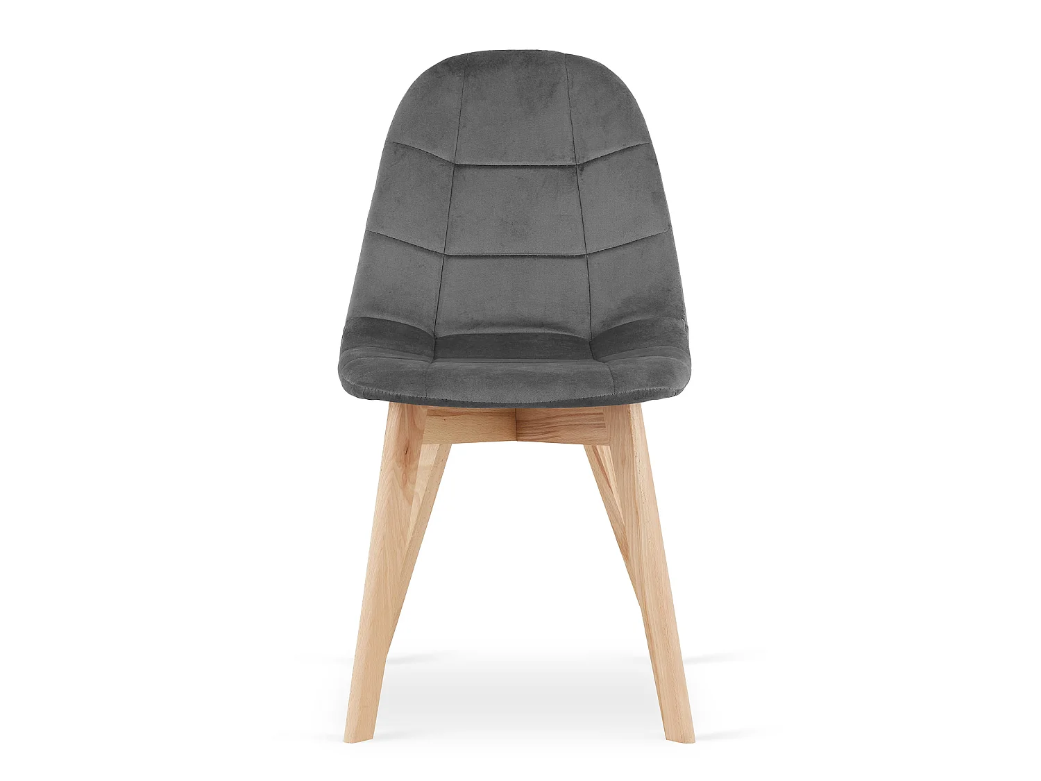 Chaise de salle à manger BORA en velours gris foncé 2x 81,5x44,5x54 cm