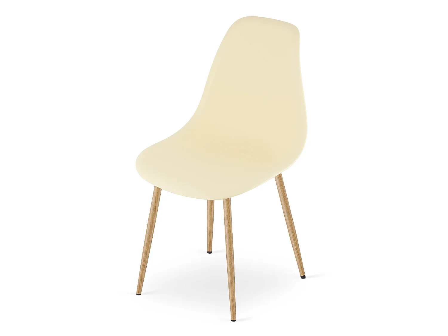 Chaise de salle à manger et cuisine design scandinave polypropylène crème 2 pcs