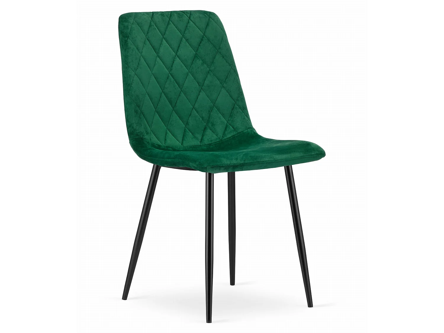 Chaise de salle à manger et cuisine TURIN velours vert foncé 4x 88,5x44,5x53 cm