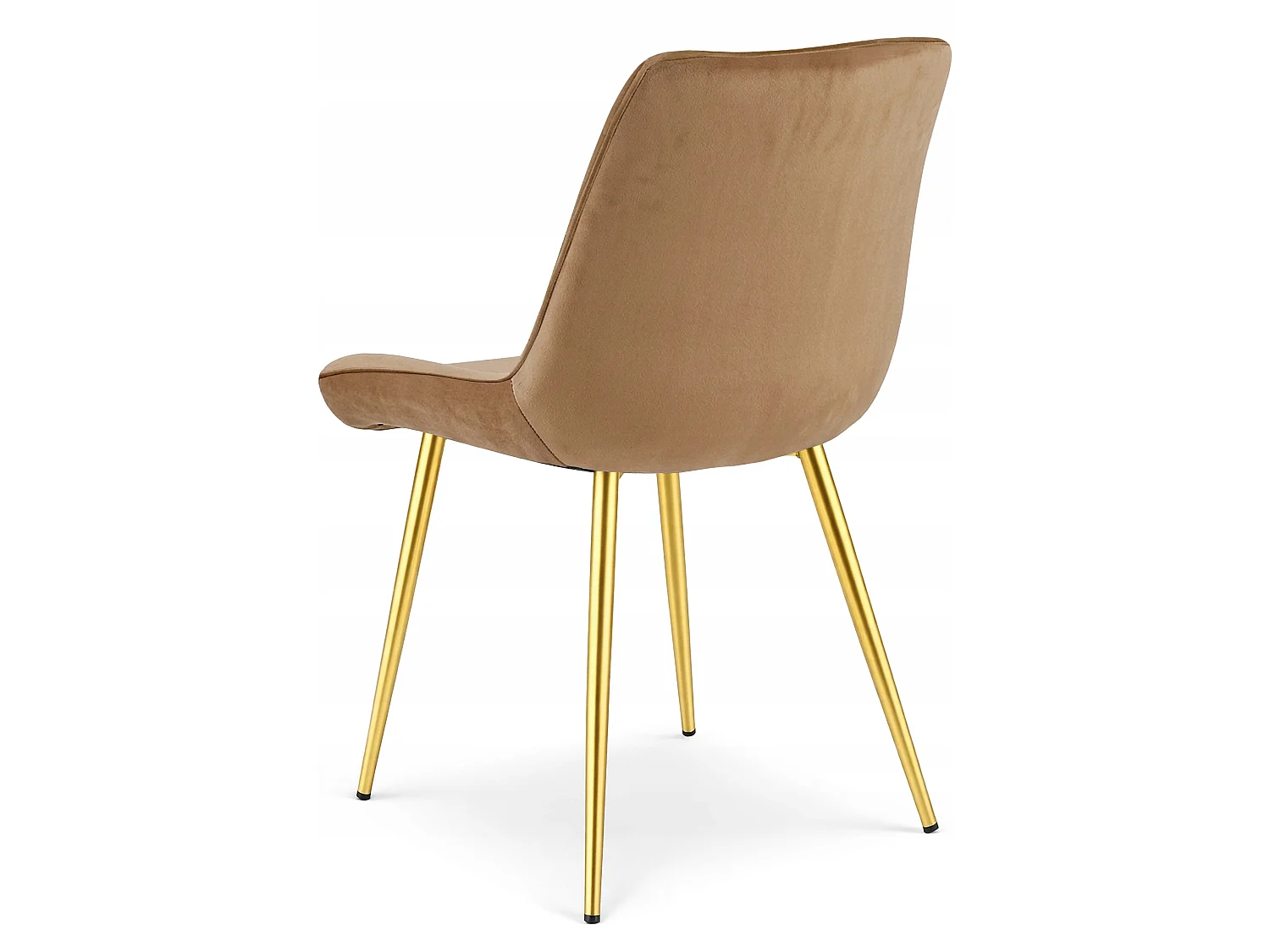Esszimmerstuhl BERA Samt braun goldene Beine 54x60x88 cm