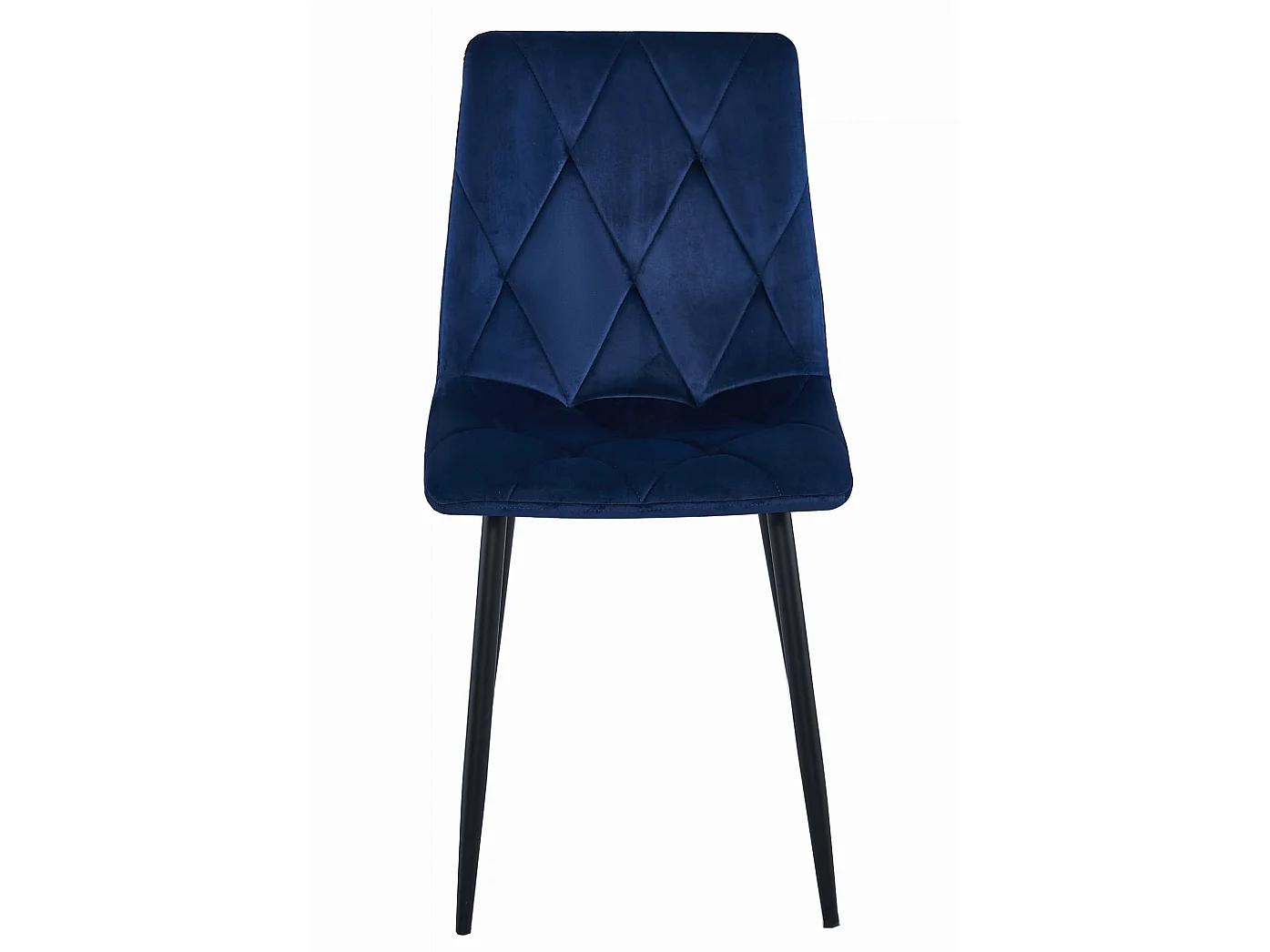 Eetkamerstoel LIBRA ergonomisch fluweel donkerblauw zwart 88,5x44x40 cm