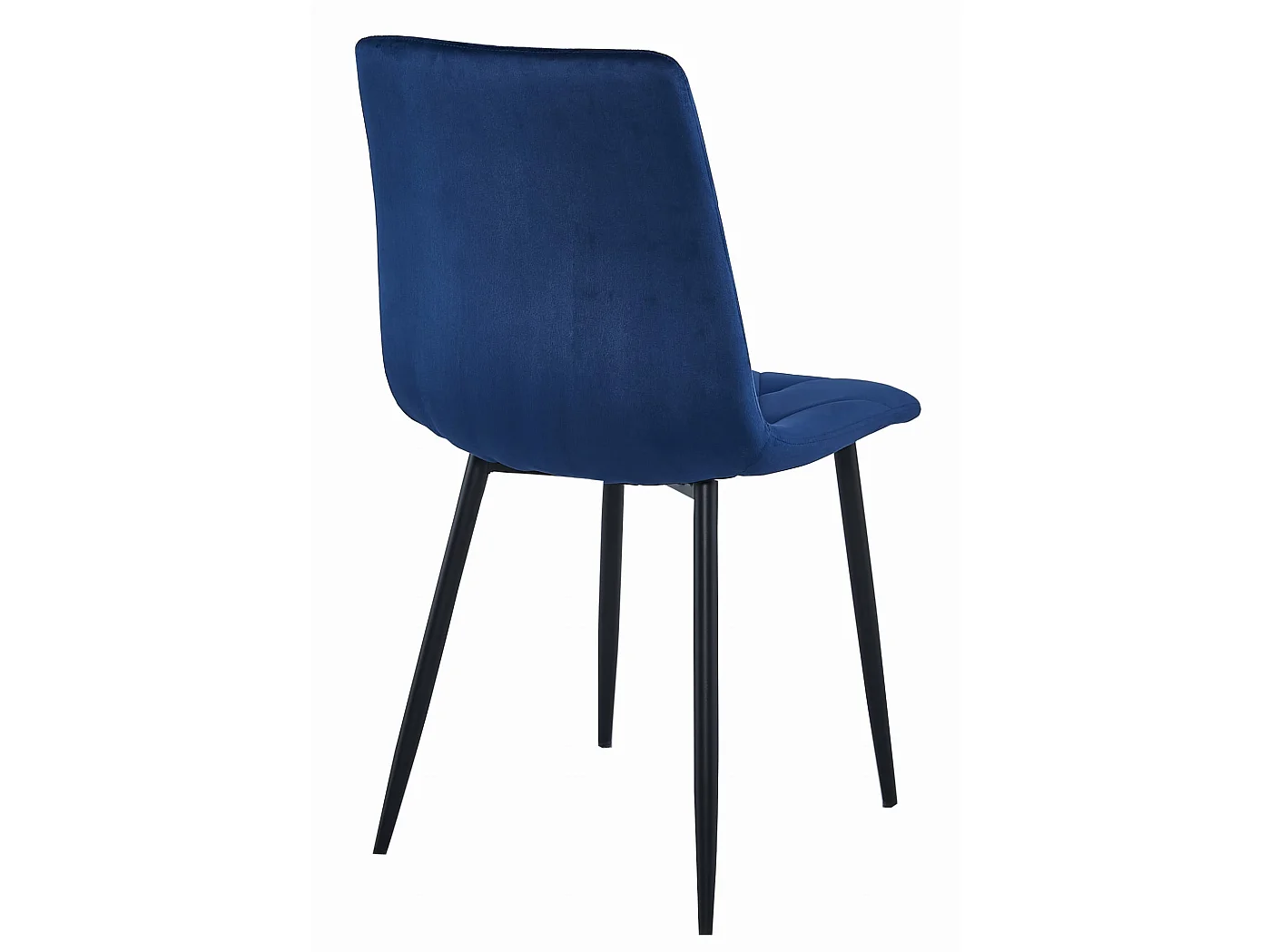 Eetkamerstoel LIBRA ergonomisch fluweel donkerblauw zwart 88,5x44x40 cm