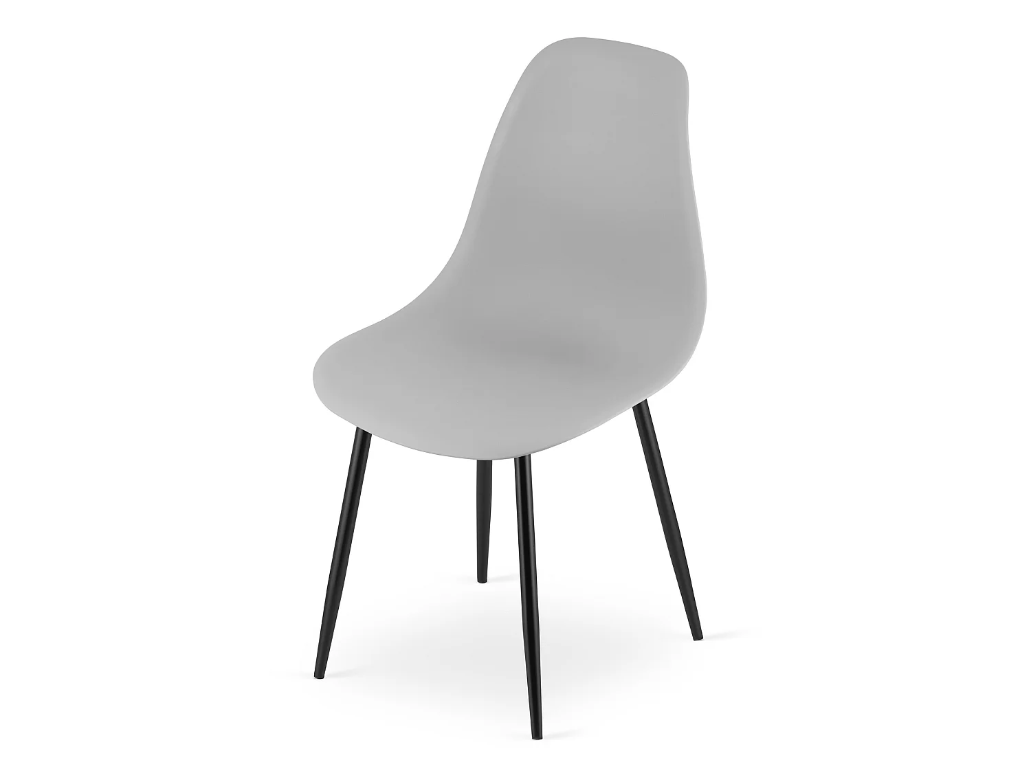 Chaise de salle à manger et cuisine WAT ergonomique polypropylène gris 84x46x51 cm