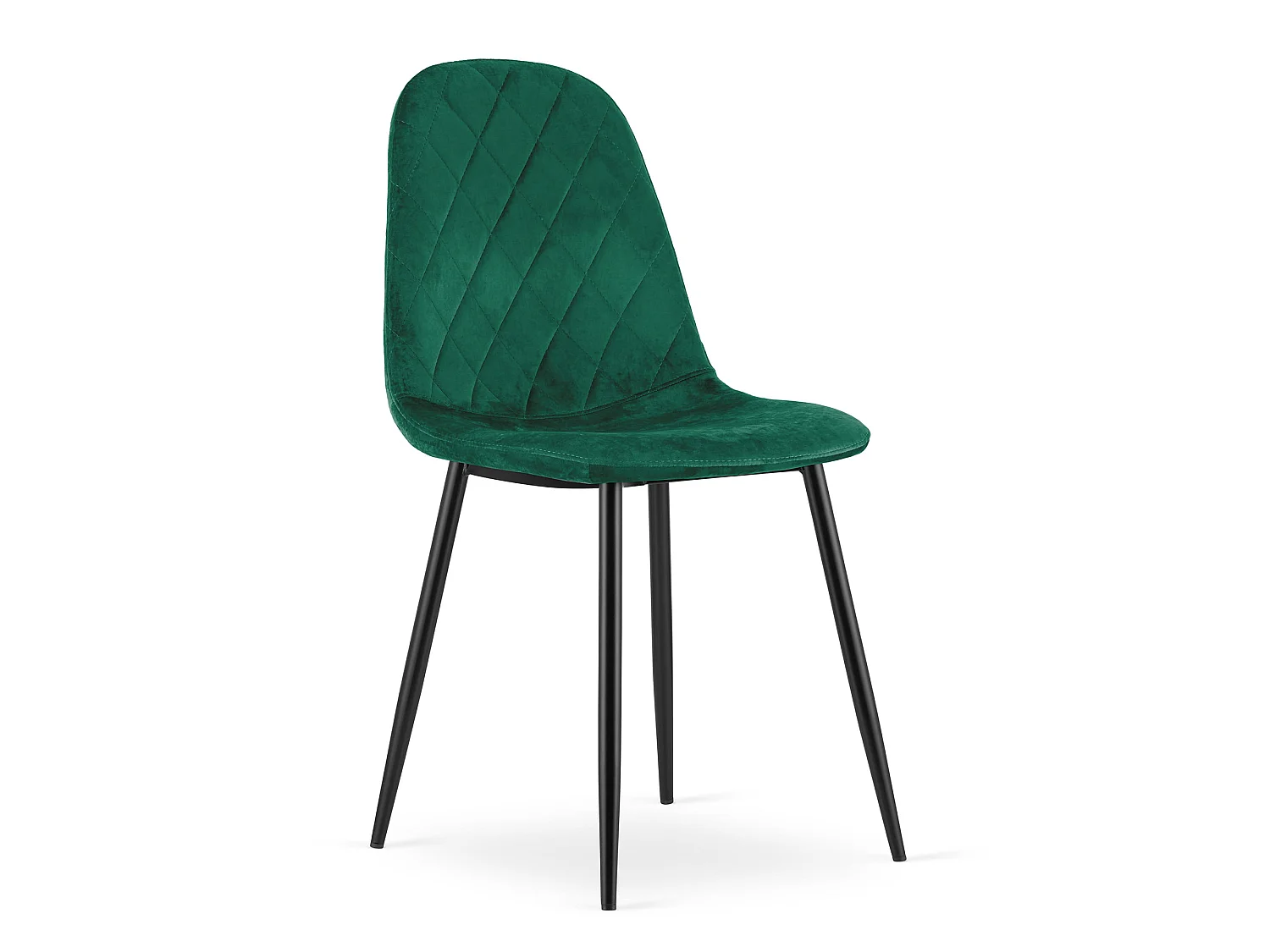 Eetkamerstoel ASTI ergonomisch fluweel donkergroen 87,5x44,5x50,5 cm