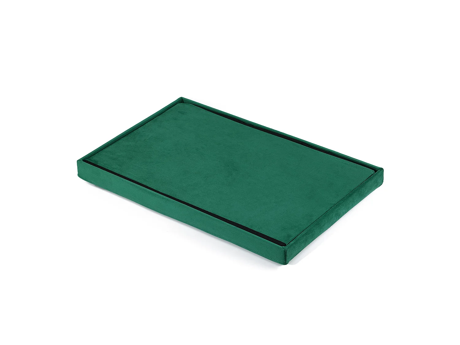 Pouf de salon pliable XL à boutons en velours vert 60x38x38 cm