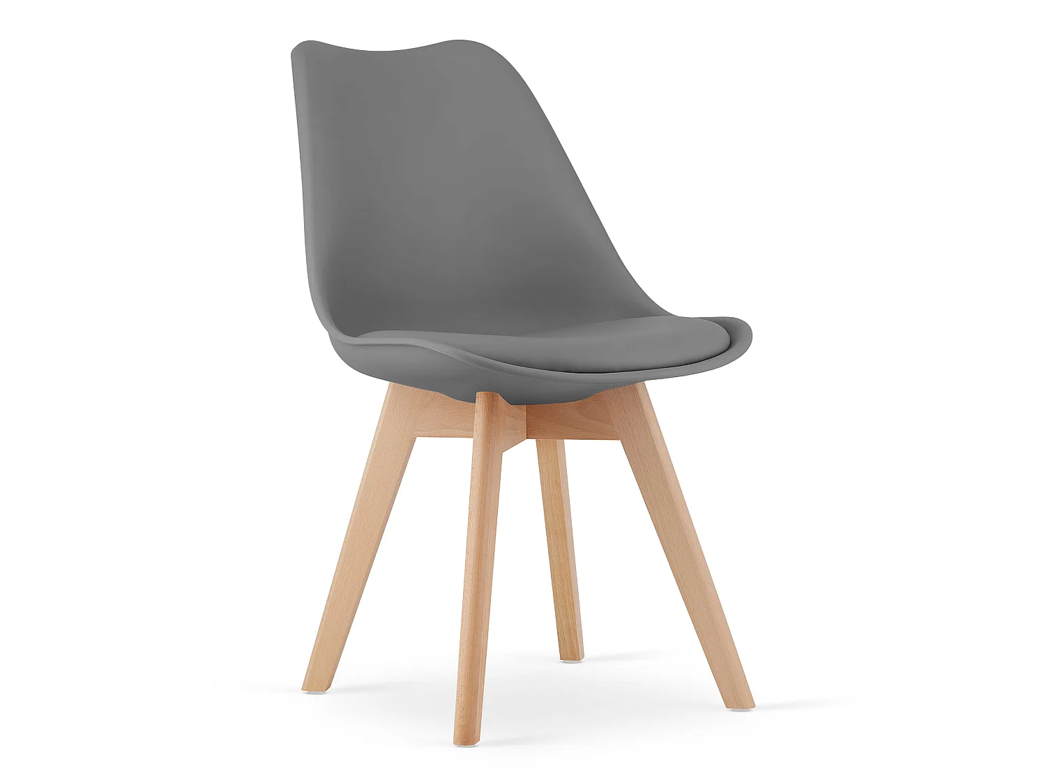 MARK eetkamerstoel ergonomisch polypropyleen grafiet 4x 82x49x47 cm