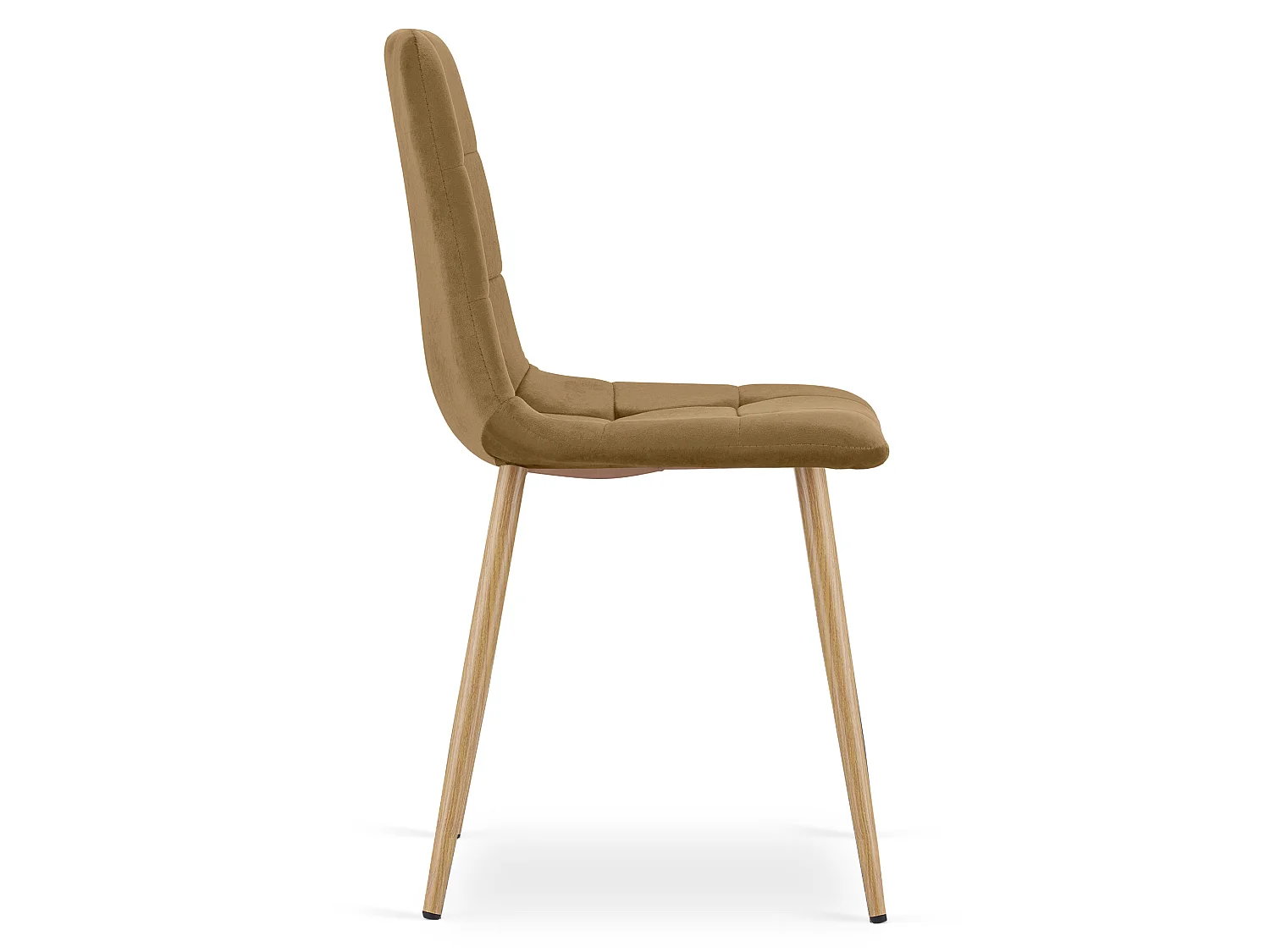 Eetkamerstoel KARA fluweel bruin houten look 44,5x50,5x87 cm