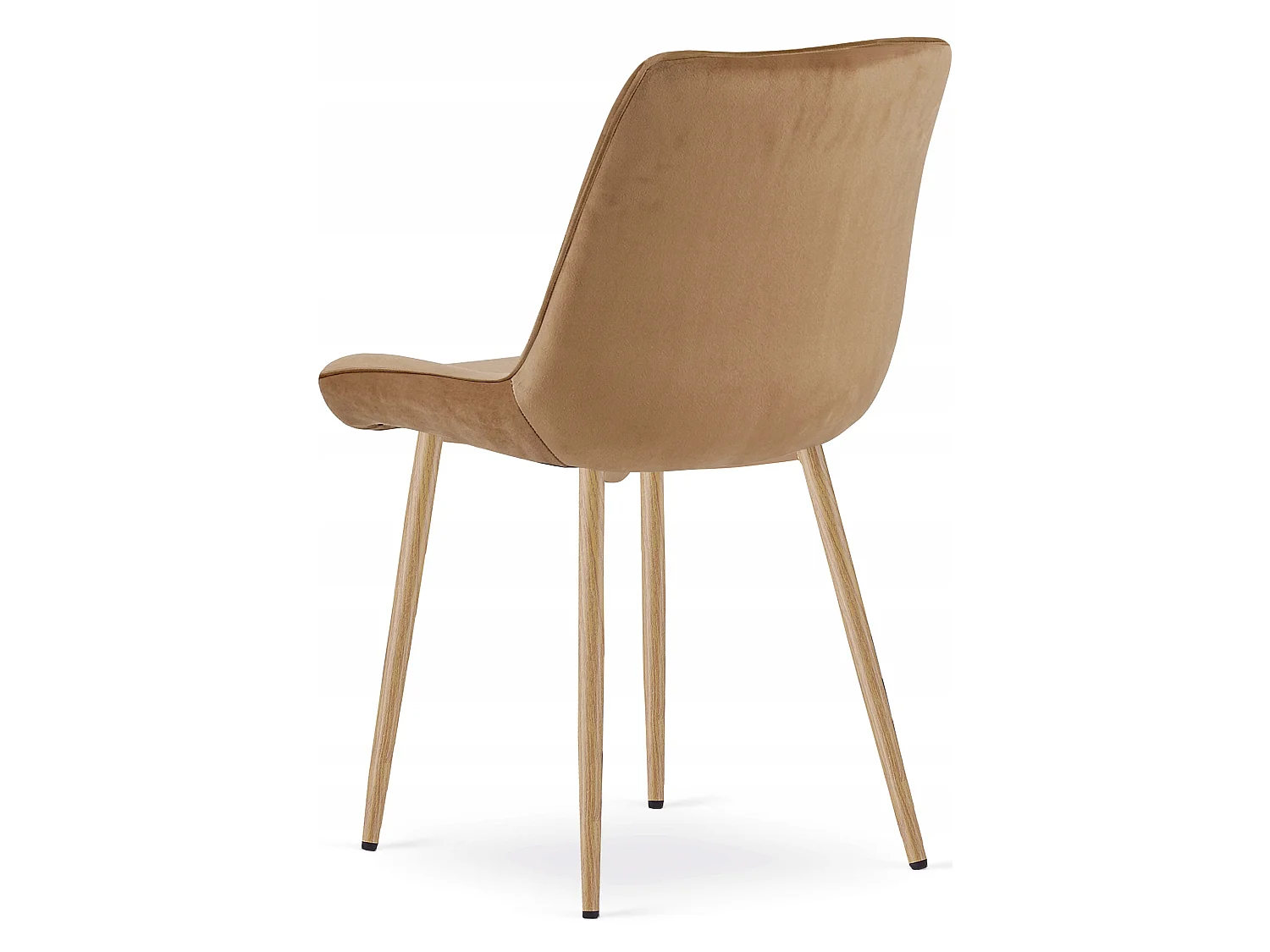 Esszimmerstuhl BERA Samt braun Eichebeine 54x60x88 cm