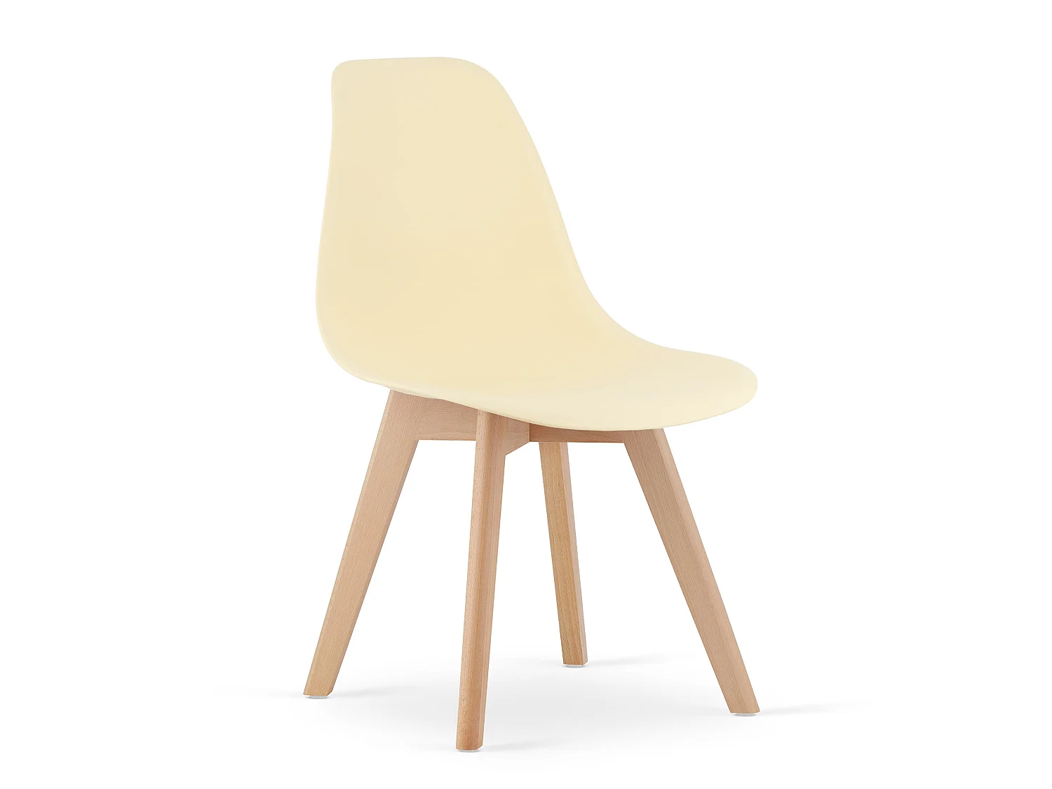 Chaise de salle à manger KITO en polypropylène crème 2x 80x46x54,5 cm