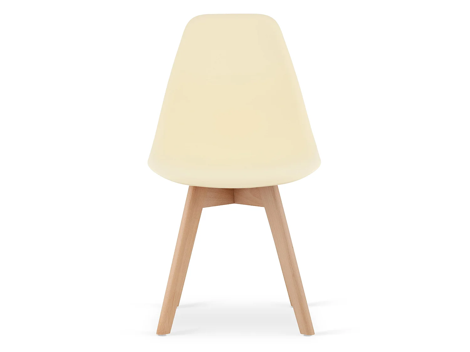 Chaise de salle à manger KITO en polypropylène crème 2x 80x46x54,5 cm
