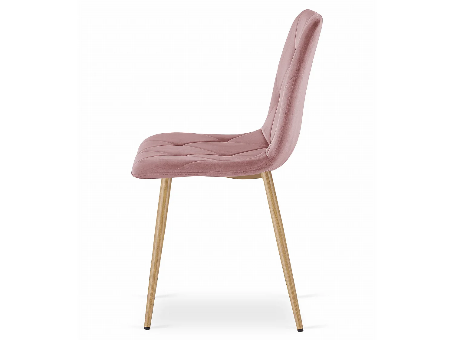 Eetkamerstoel LIBRA ergonomisch fluweel roze 86,5 cm