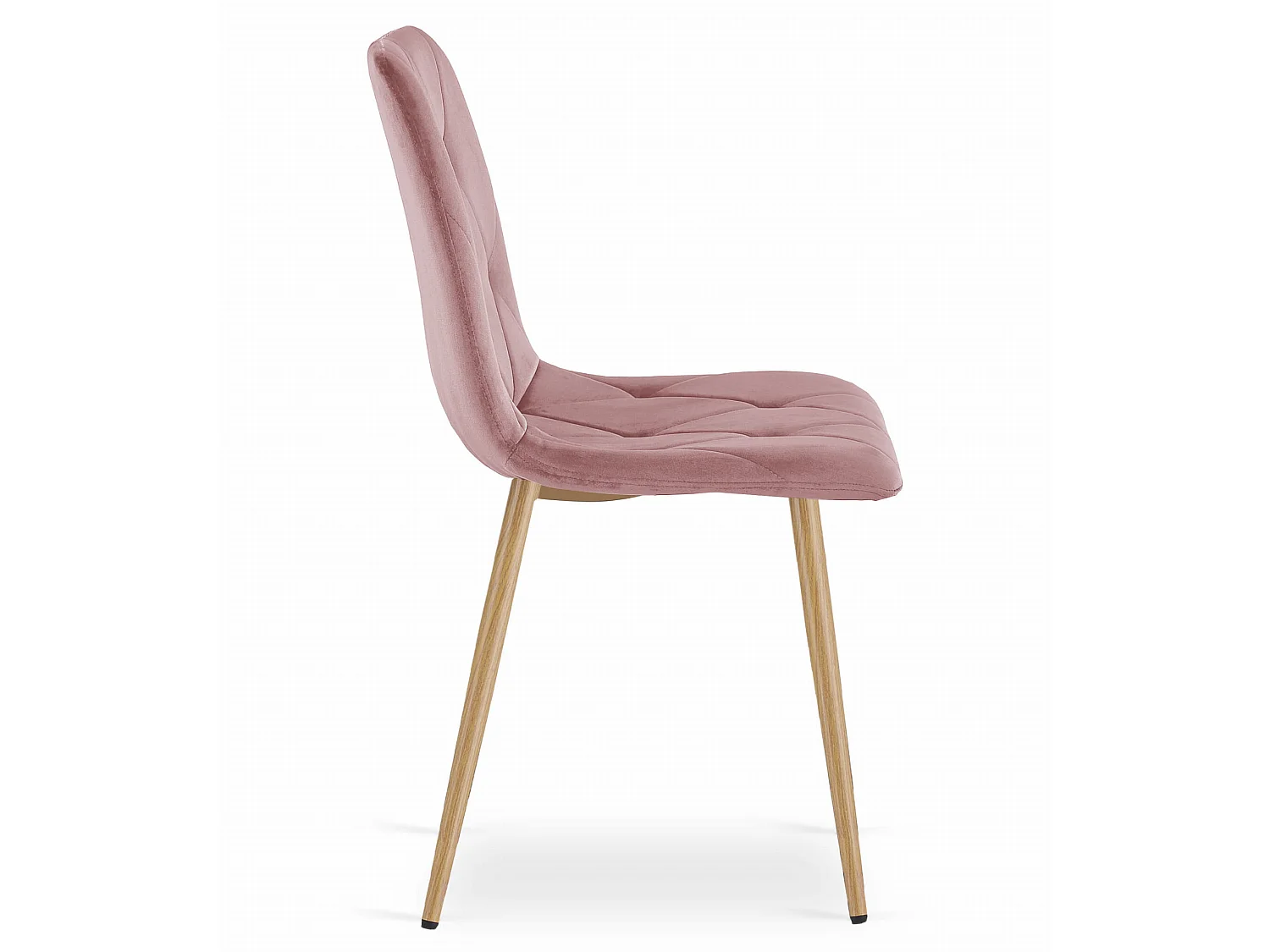 Eetkamerstoel LIBRA ergonomisch fluweel roze 86,5 cm