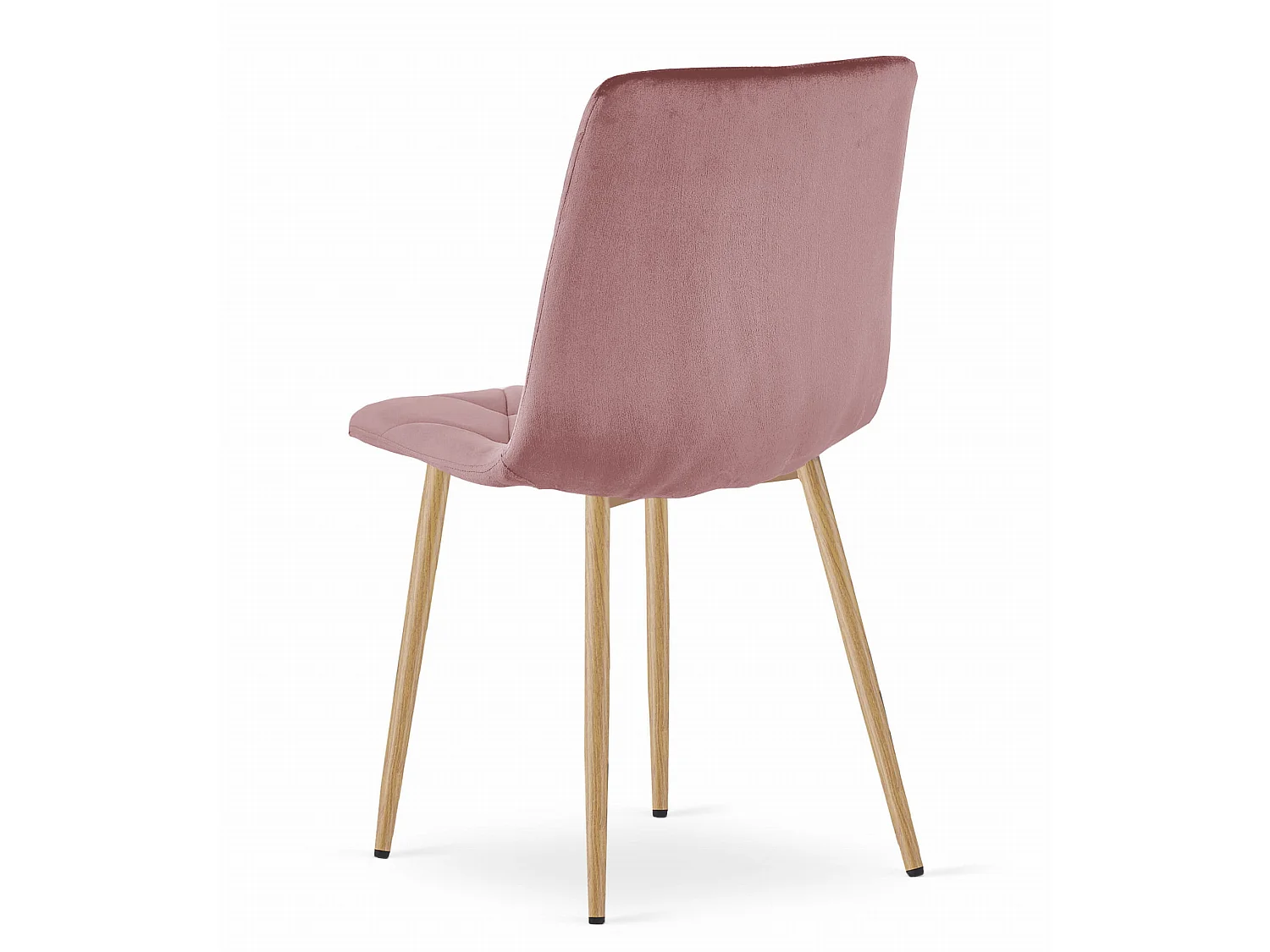 Eetkamerstoel LIBRA ergonomisch fluweel roze 86,5 cm