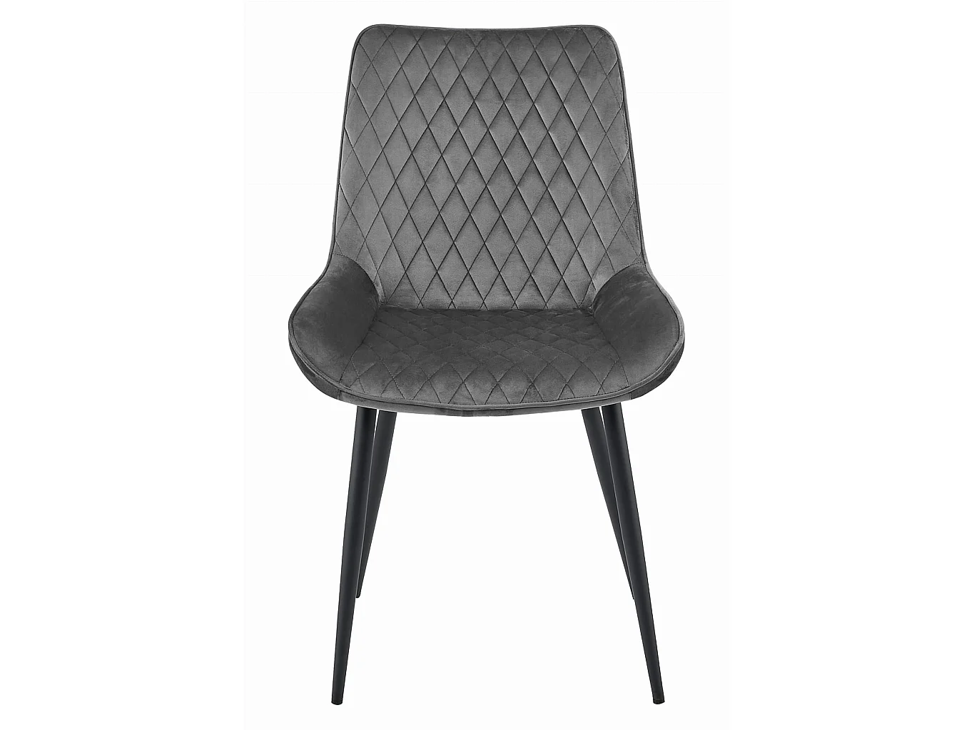 Esszimmerstuhl VERDO Samt dunkelgrau schwarze Beine 88x54,5x59,5 cm