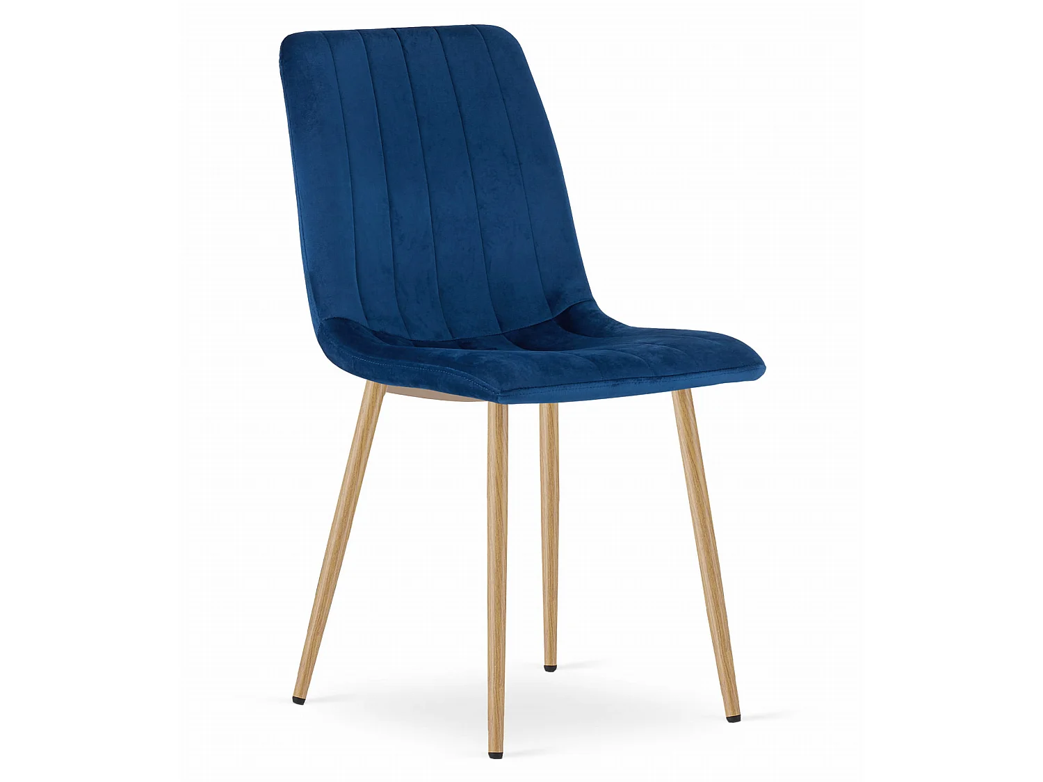 Chaise de salle à manger et cuisine LAVA en velours bleu marine 4x 86x45x55 cm