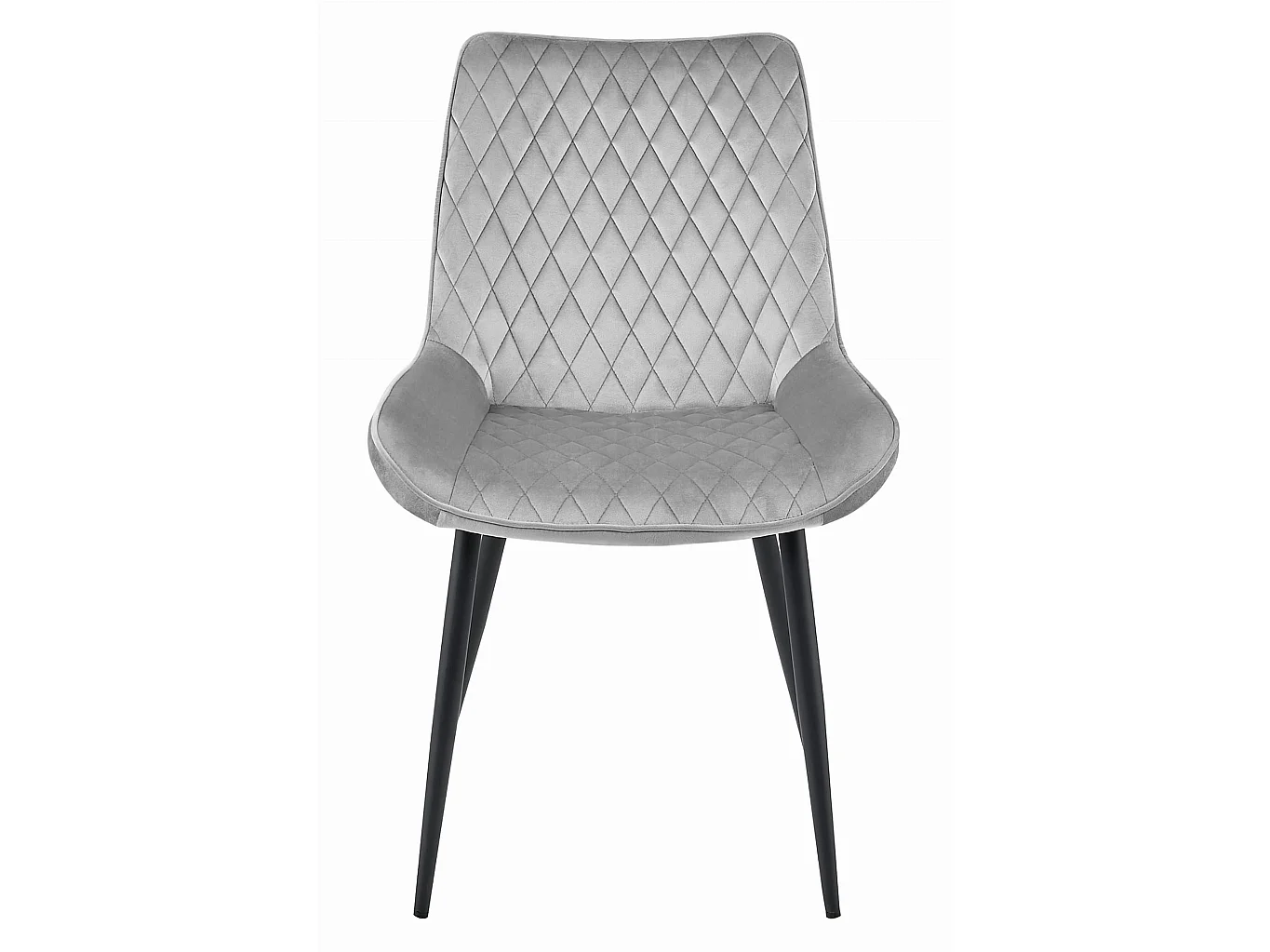Esszimmerstuhl VERDO Samt Metall Silbergrau 3er-Set 88x54,5x59,5 cm