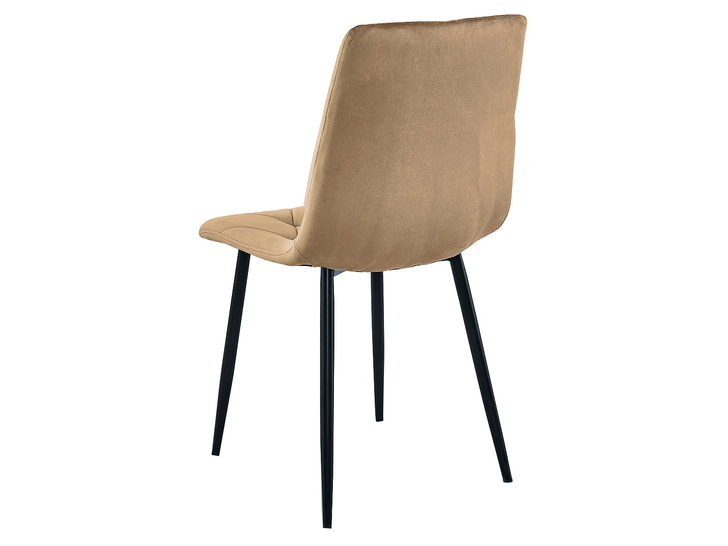 Chaise de salle à manger et cuisine LIBRA en velours marron, pieds noirs 87x44x54,5 cm