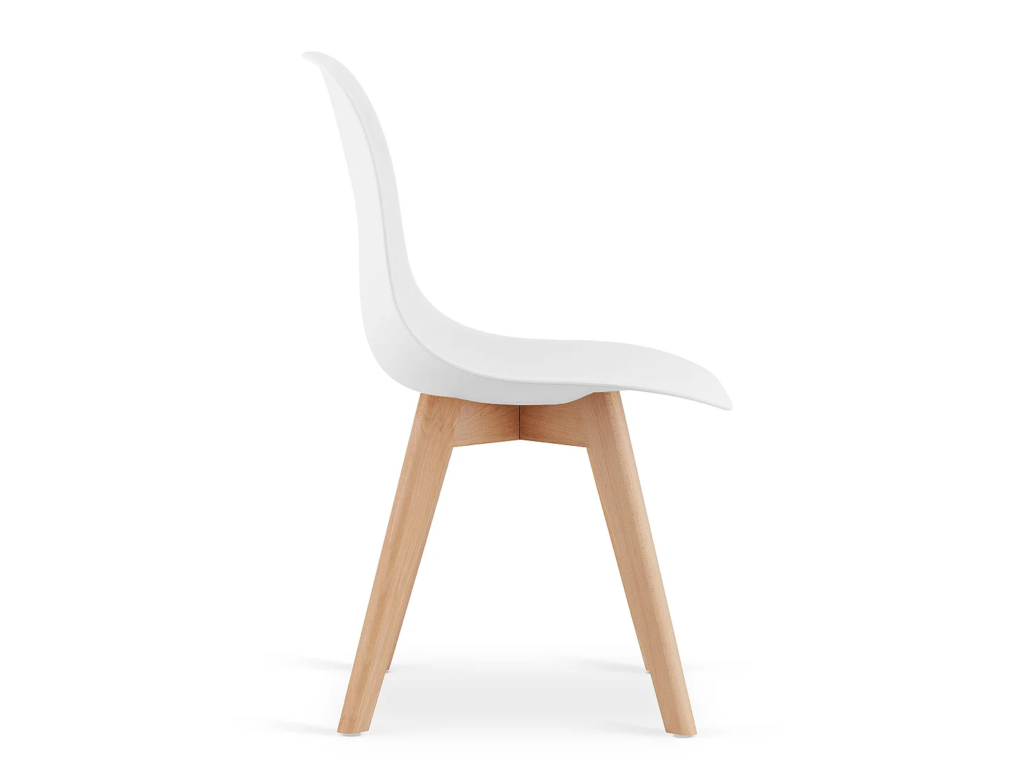 Eetkamerstoel KITO ergonomisch polypropyleen wit 80x46x54,5 cm