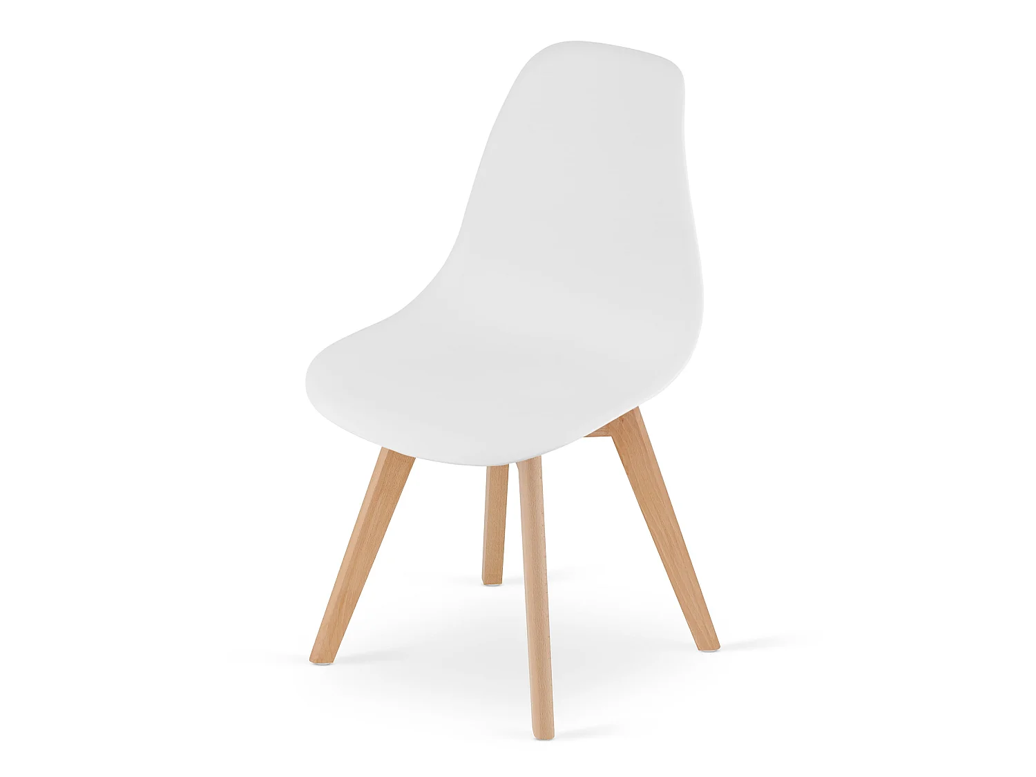 Eetkamerstoel KITO ergonomisch polypropyleen wit 80x46x54,5 cm