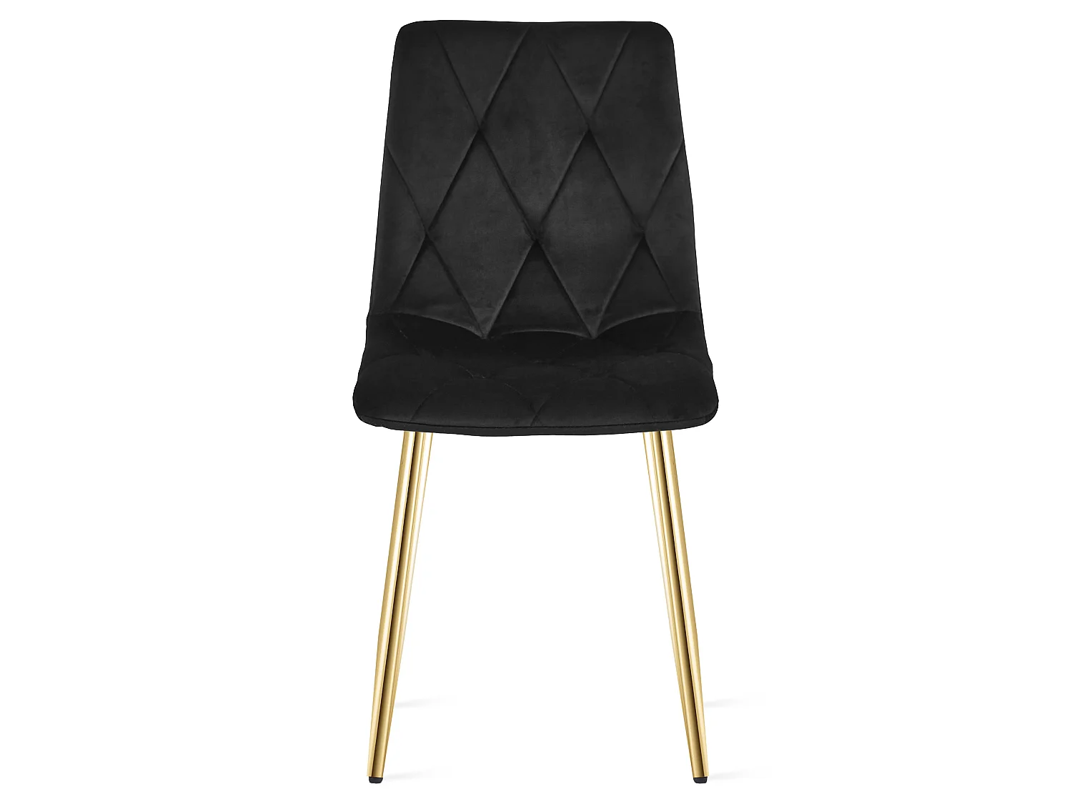 Eetkamerstoel LIBRA fluweel zwart gouden poten 4x 86,5x45x54 cm