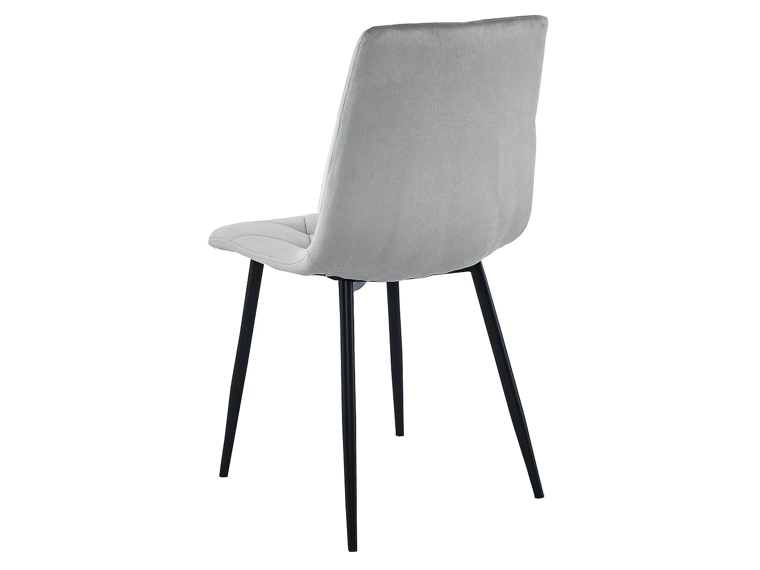Eetkamerstoel LIBRA fluweel zilvergrijs zwart 88,5 cm